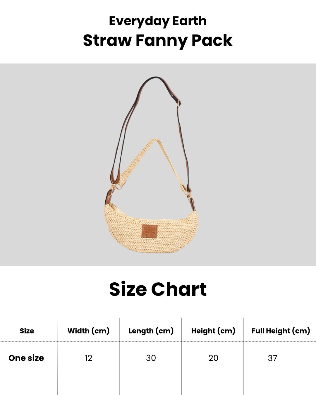 Everyday Earth – Straw Fanny Pack – Beige