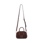 Artisan Vovage – Straw Mini Boston Crossbody S – Mocha