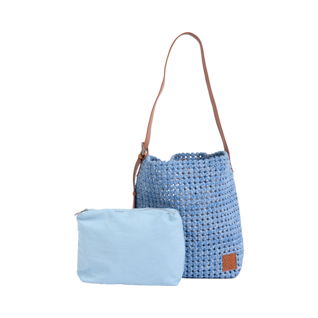 The Blue Nomad - Drift Denim Tote L - Powder Blue