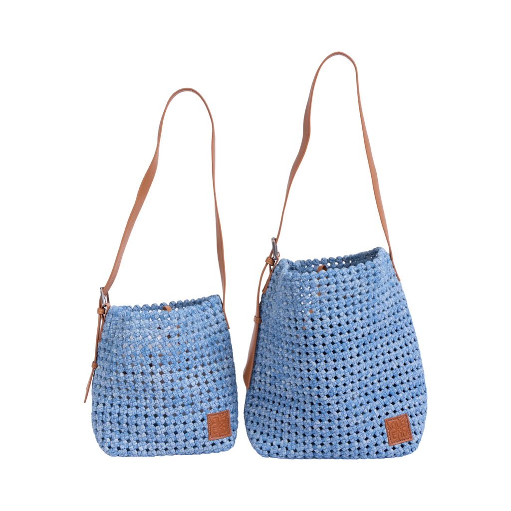 The Blue Nomad - Drift Denim Tote M- Powder Blue