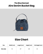 The Blue Nomad - Aire Denim Bucket Bag - Light