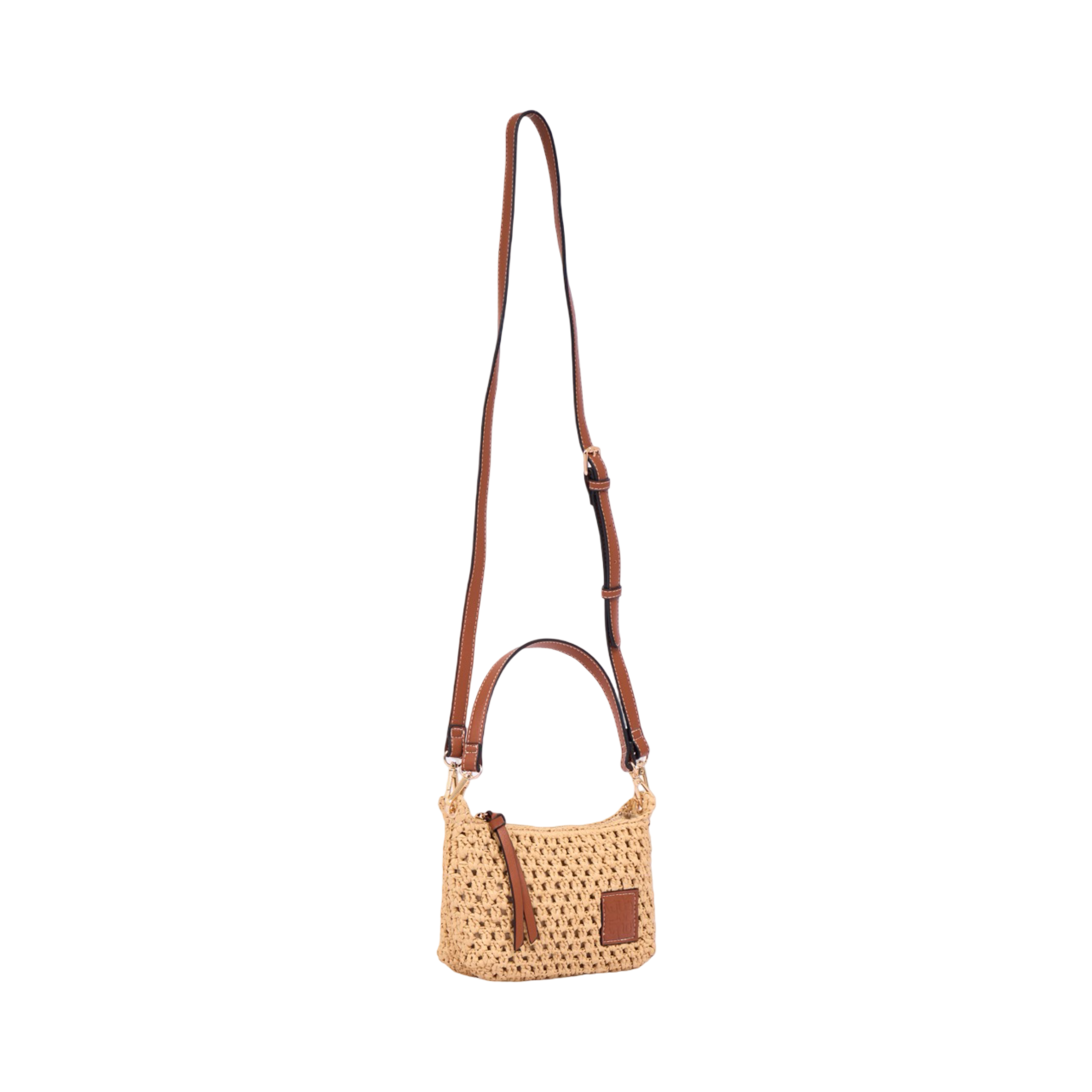 Everyday Earth – Straw Crossbody Bag S – Brown