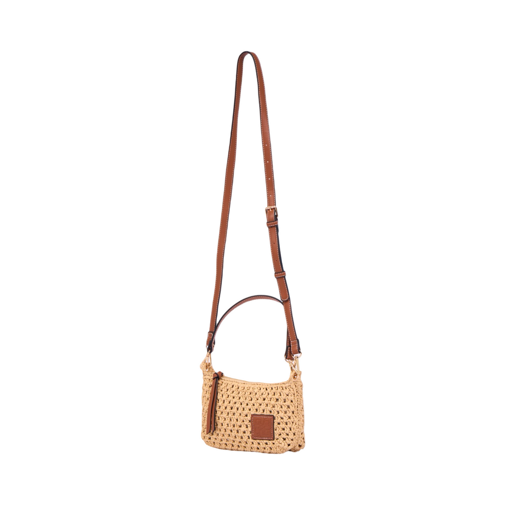 Everyday Earth – Straw Crossbody Bag S – Brown