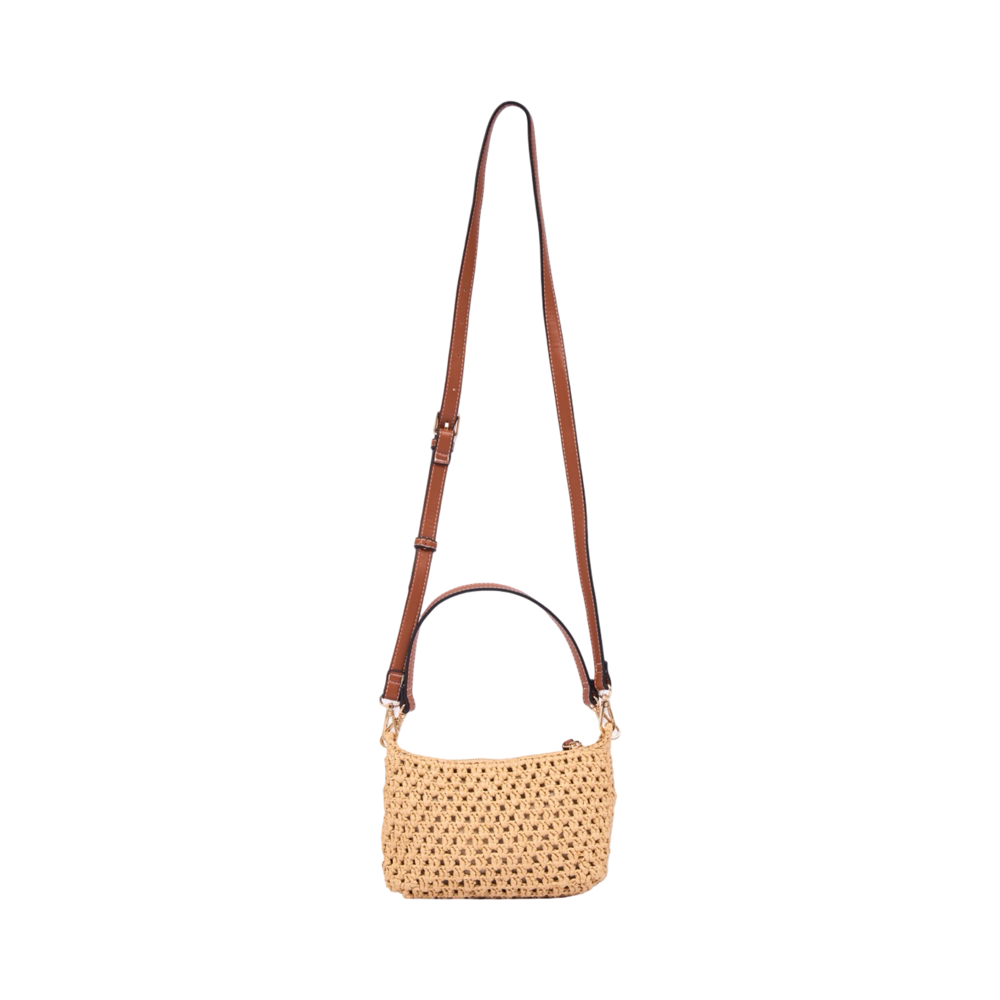 Everyday Earth – Straw Crossbody Bag S – Brown