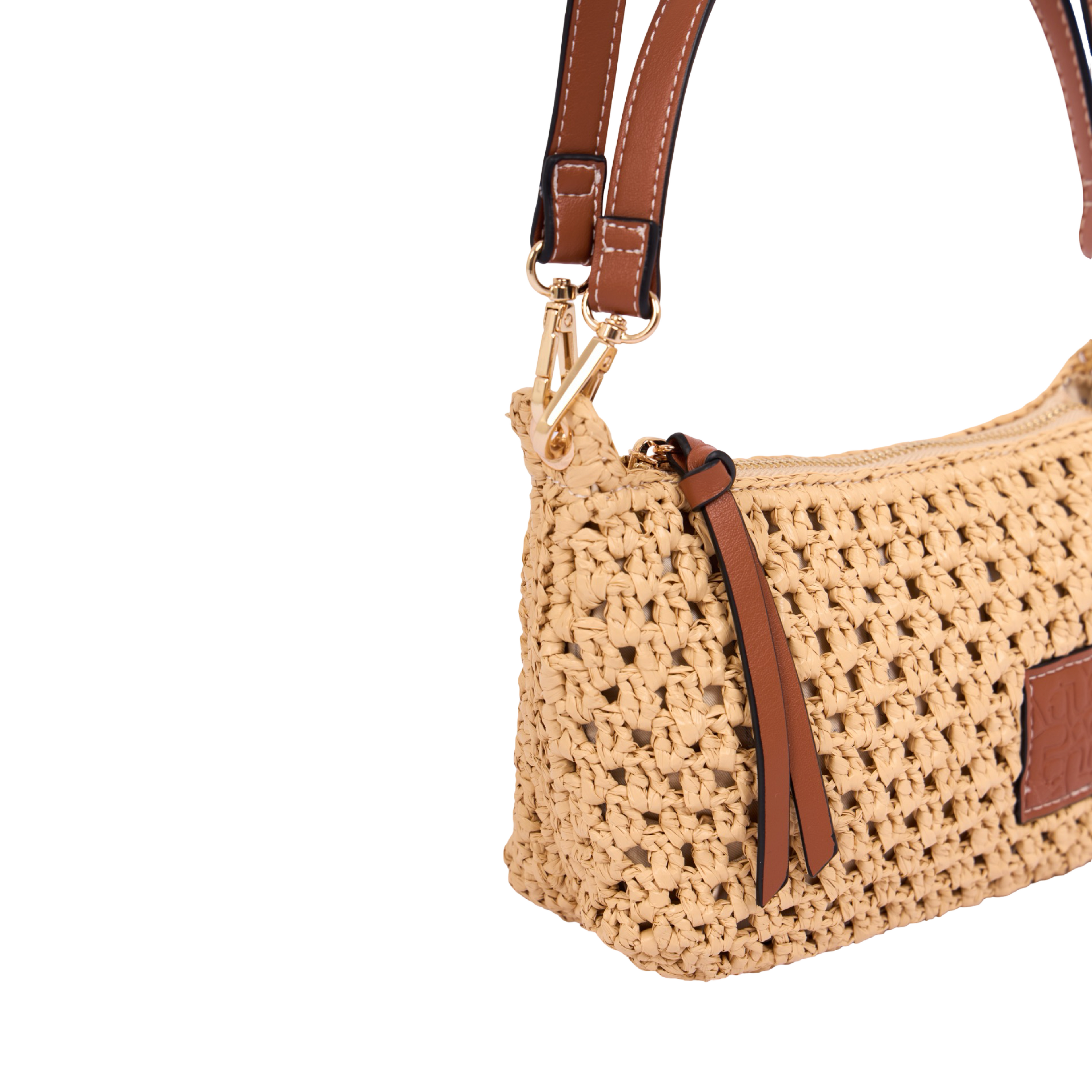 Everyday Earth – Straw Crossbody Bag S – Brown