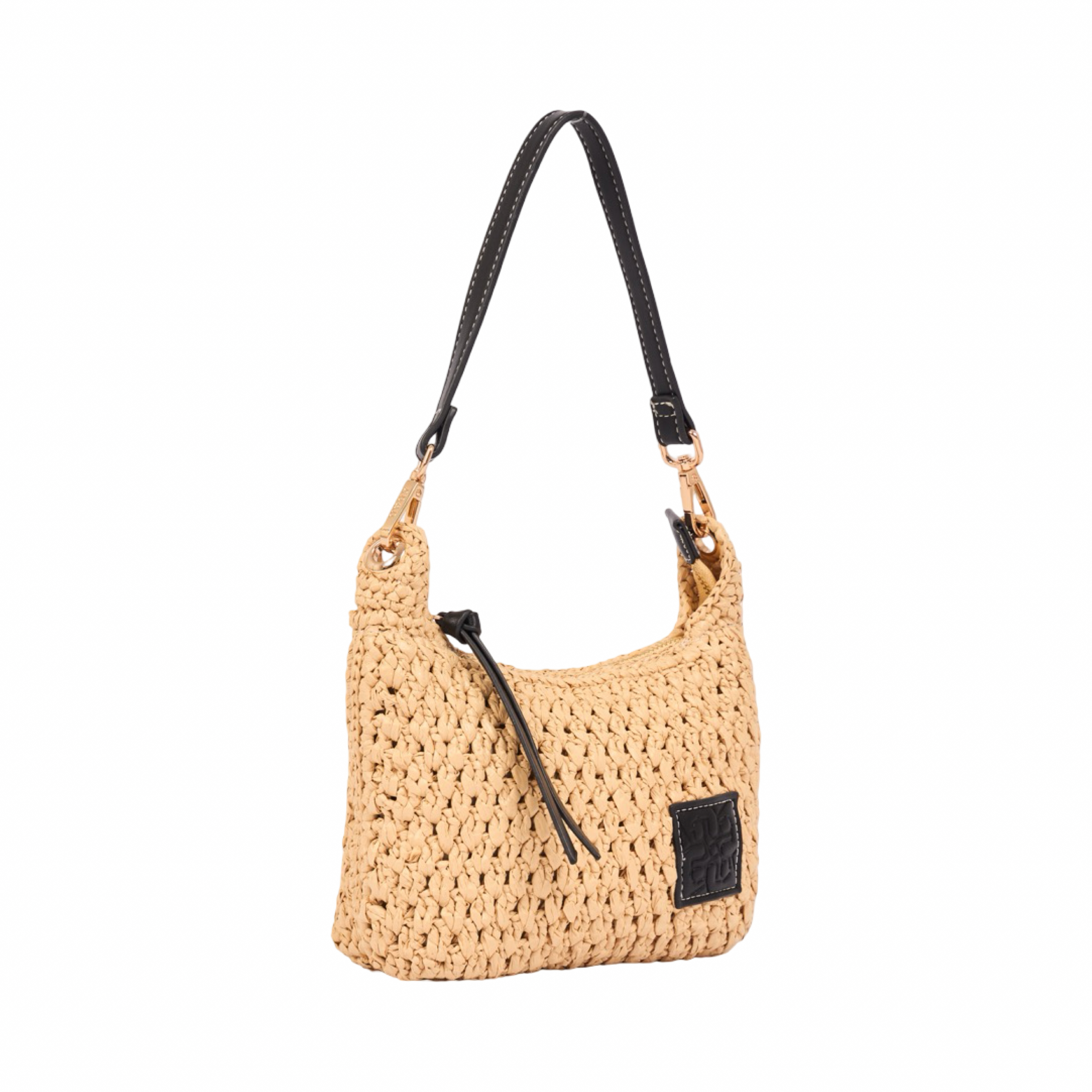 Everyday Earth – Straw Crossbody Bag S – Black