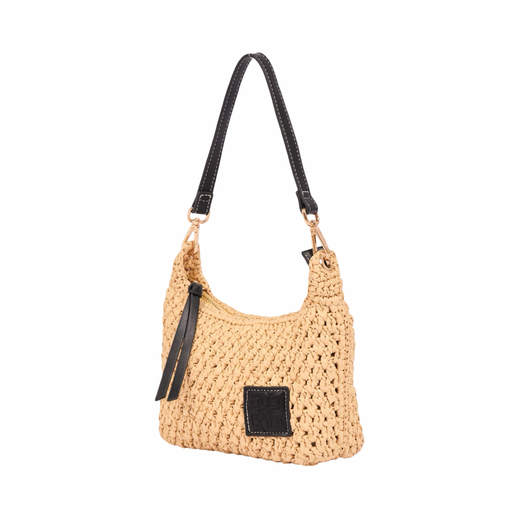 Everyday Earth – Straw Crossbody Bag S – Black