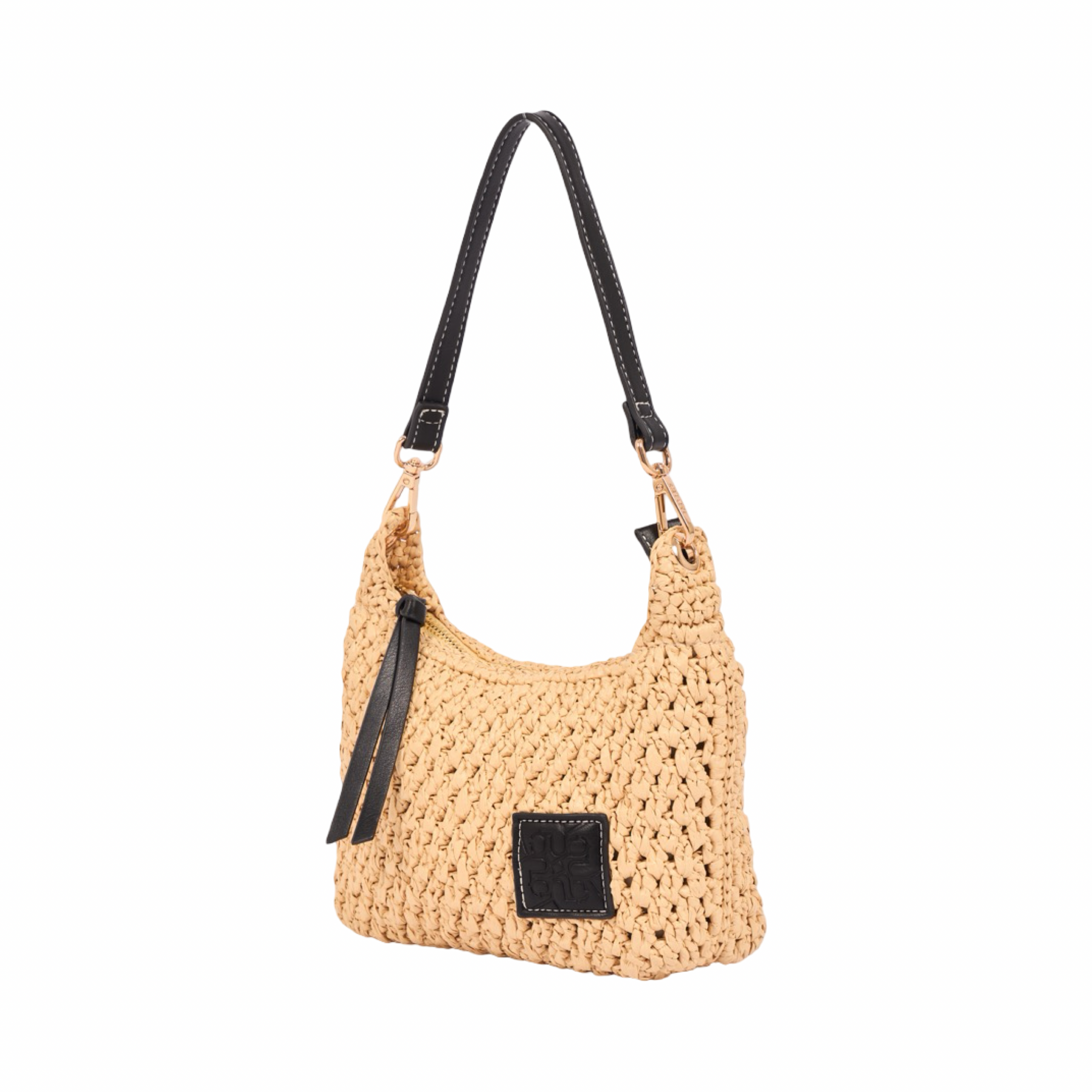 Everyday Earth – Straw Crossbody Bag S – Black