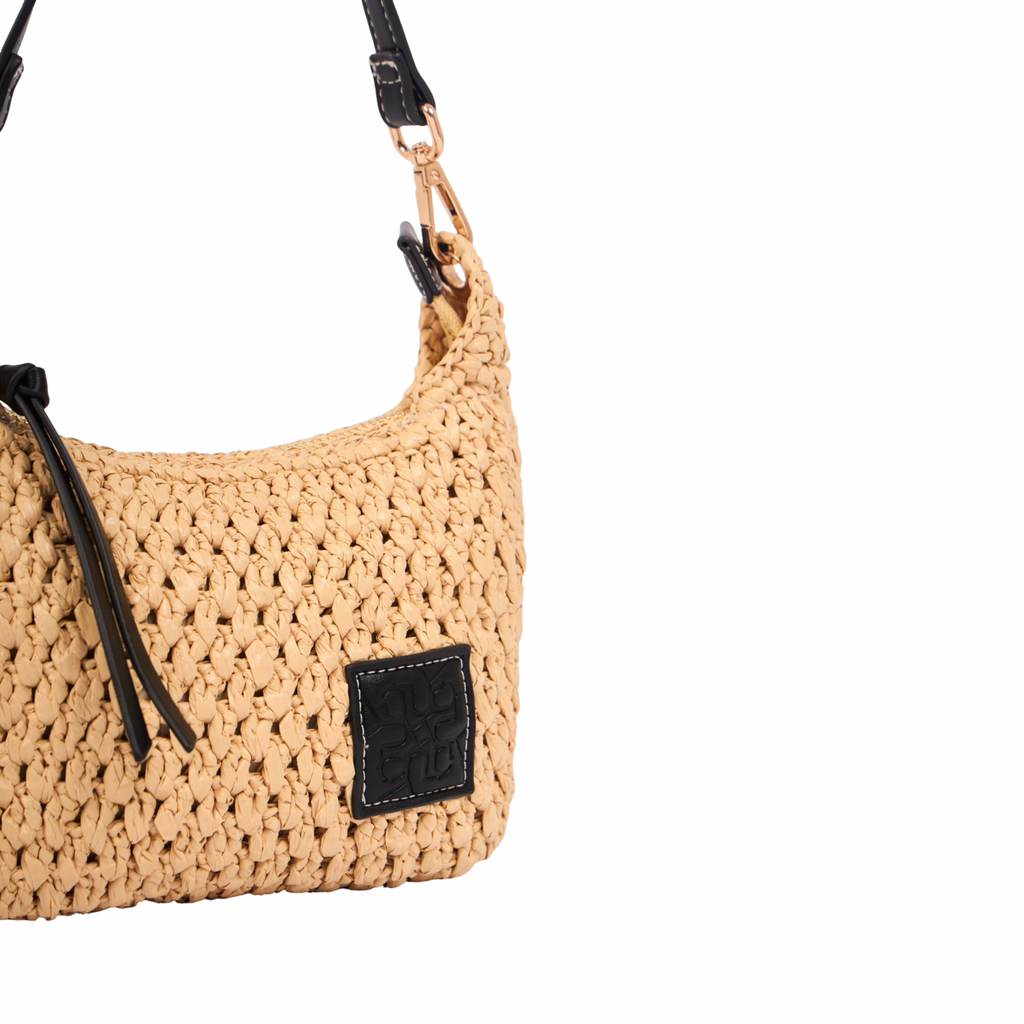 Everyday Earth – Straw Crossbody Bag S – Black