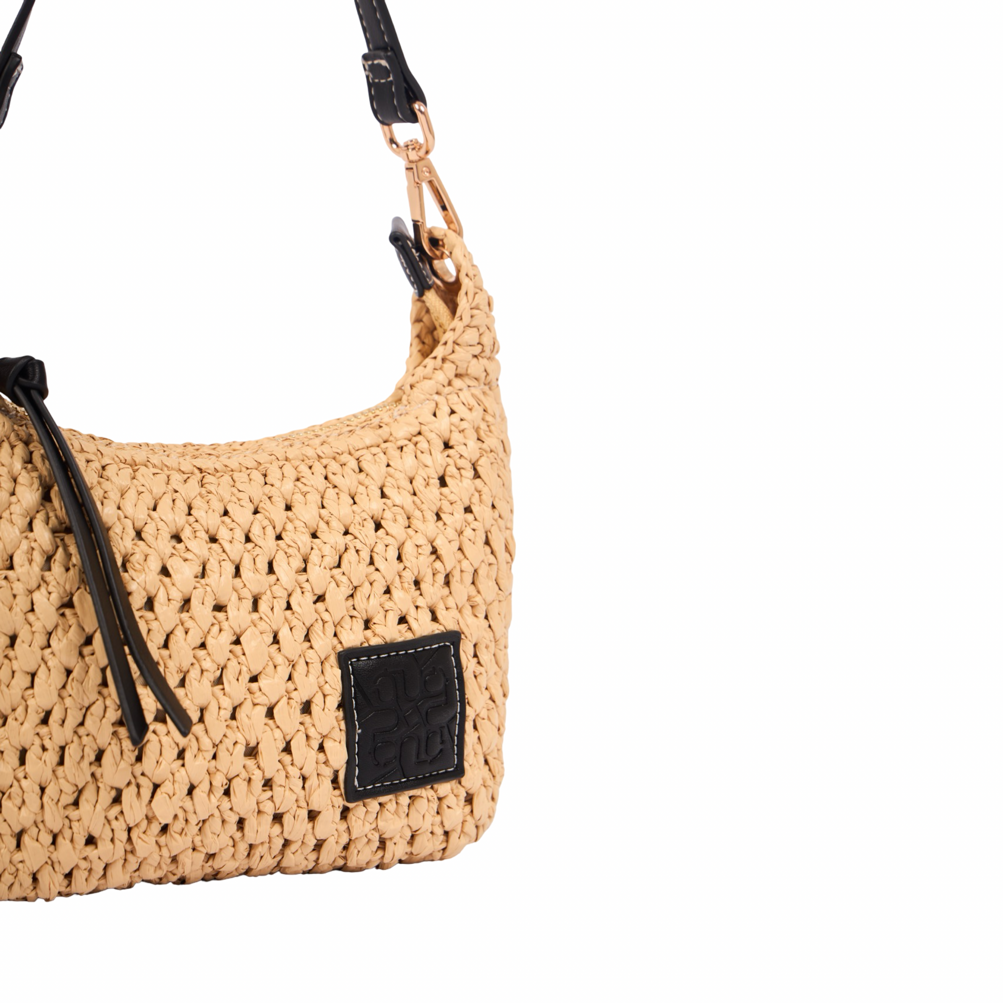 Everyday Earth – Straw Crossbody Bag S – Black