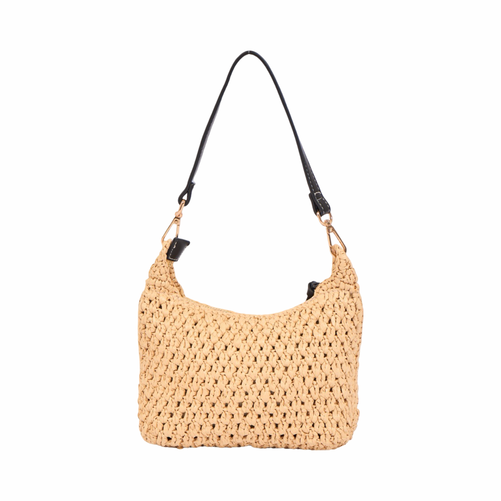 Everyday Earth – Straw Crossbody Bag S – Black