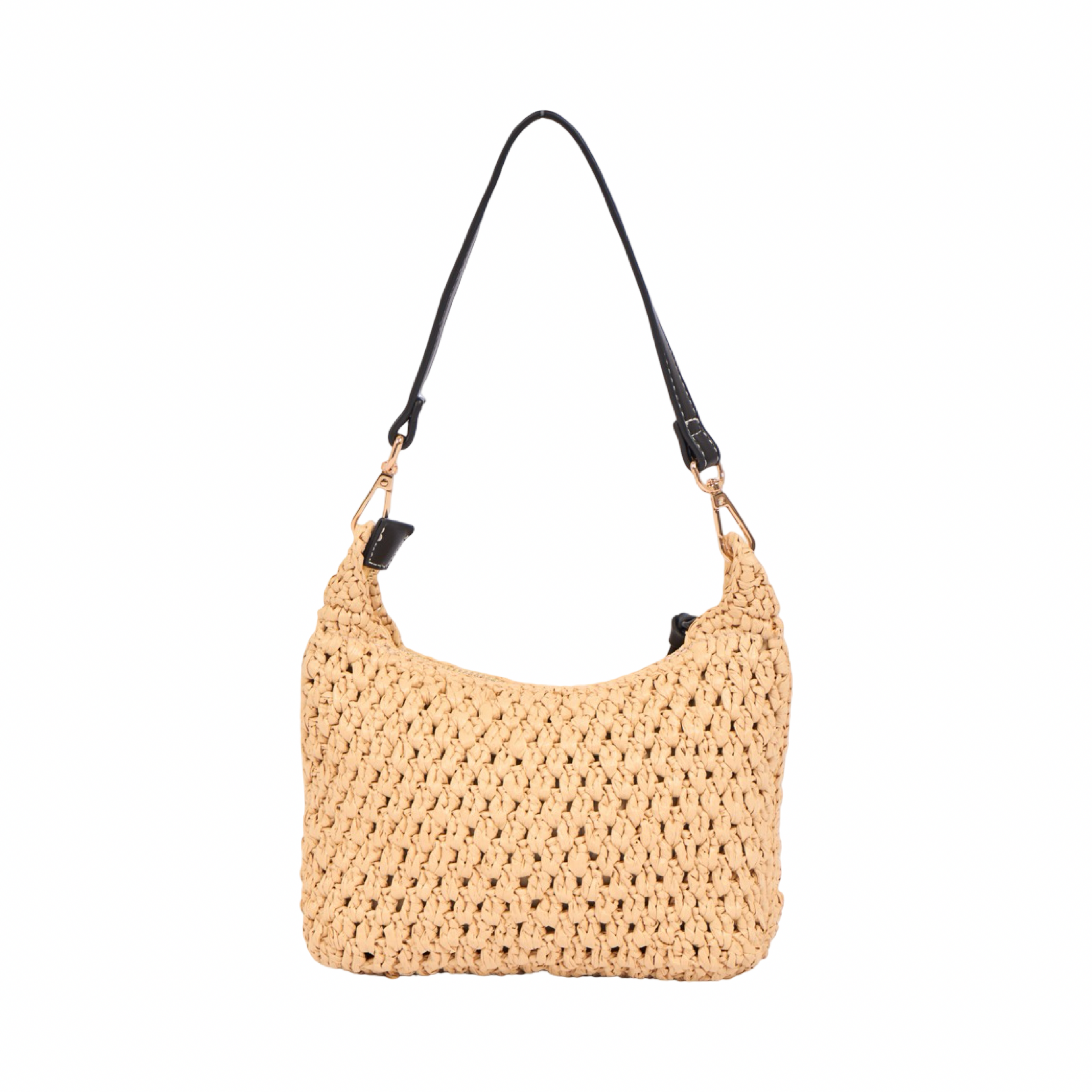Everyday Earth – Straw Crossbody Bag S – Black