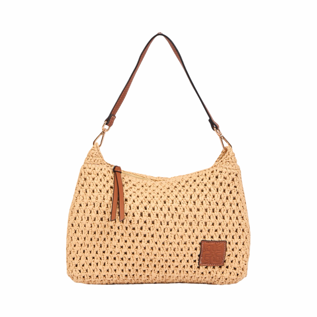 Everyday Earth – Straw Crossbody Bag M – Brown
