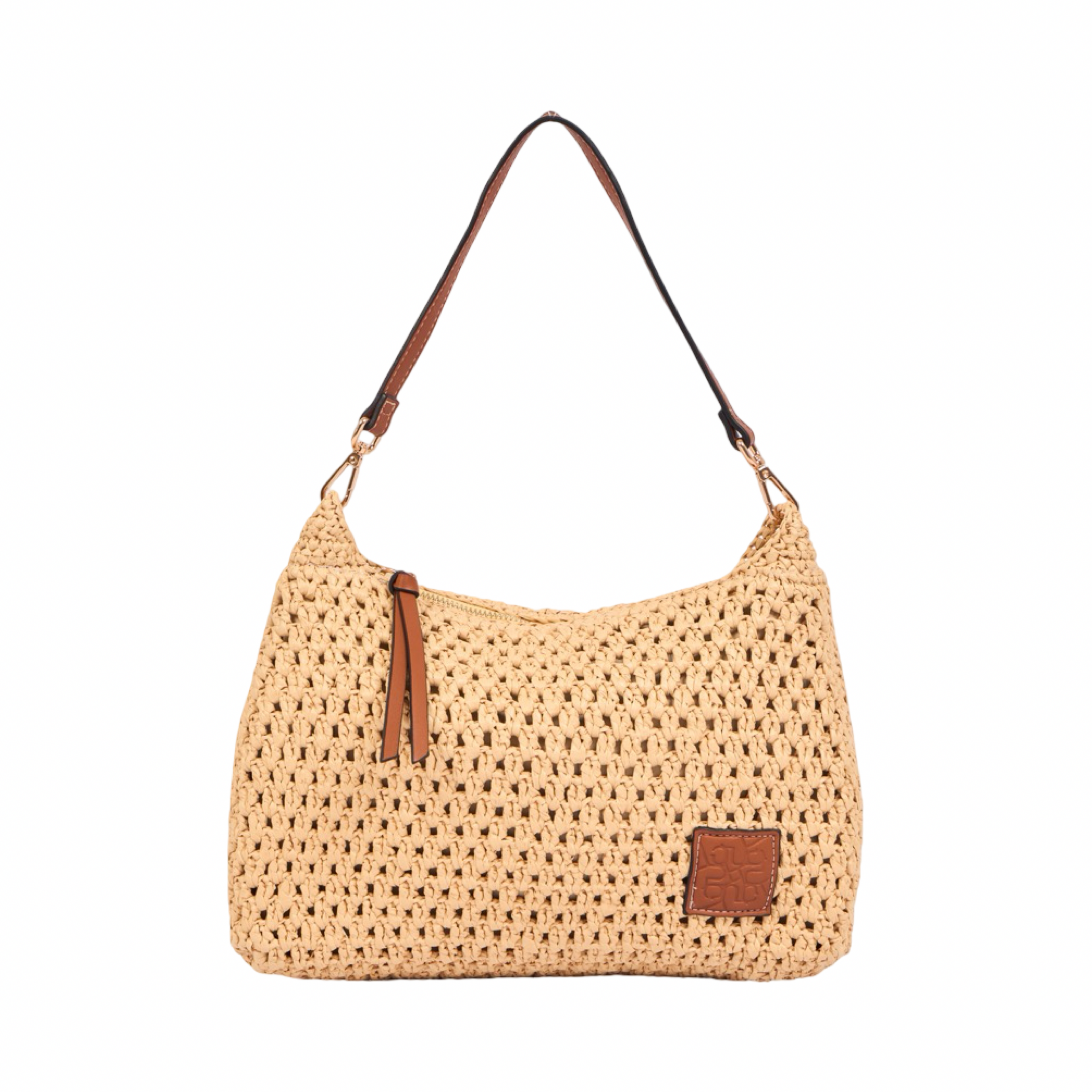 Everyday Earth – Straw Crossbody Bag M – Brown