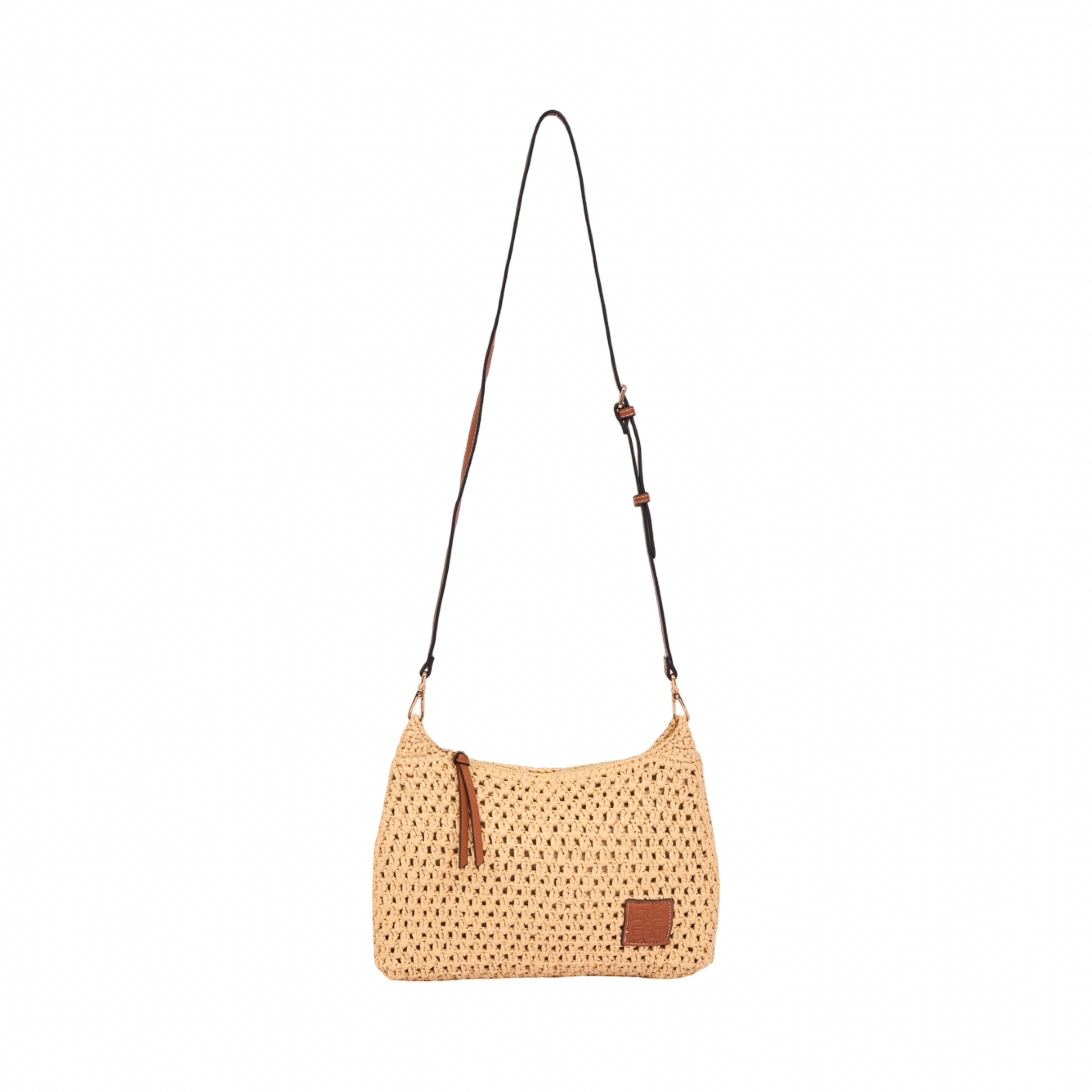 Everyday Earth – Straw Crossbody Bag M – Brown