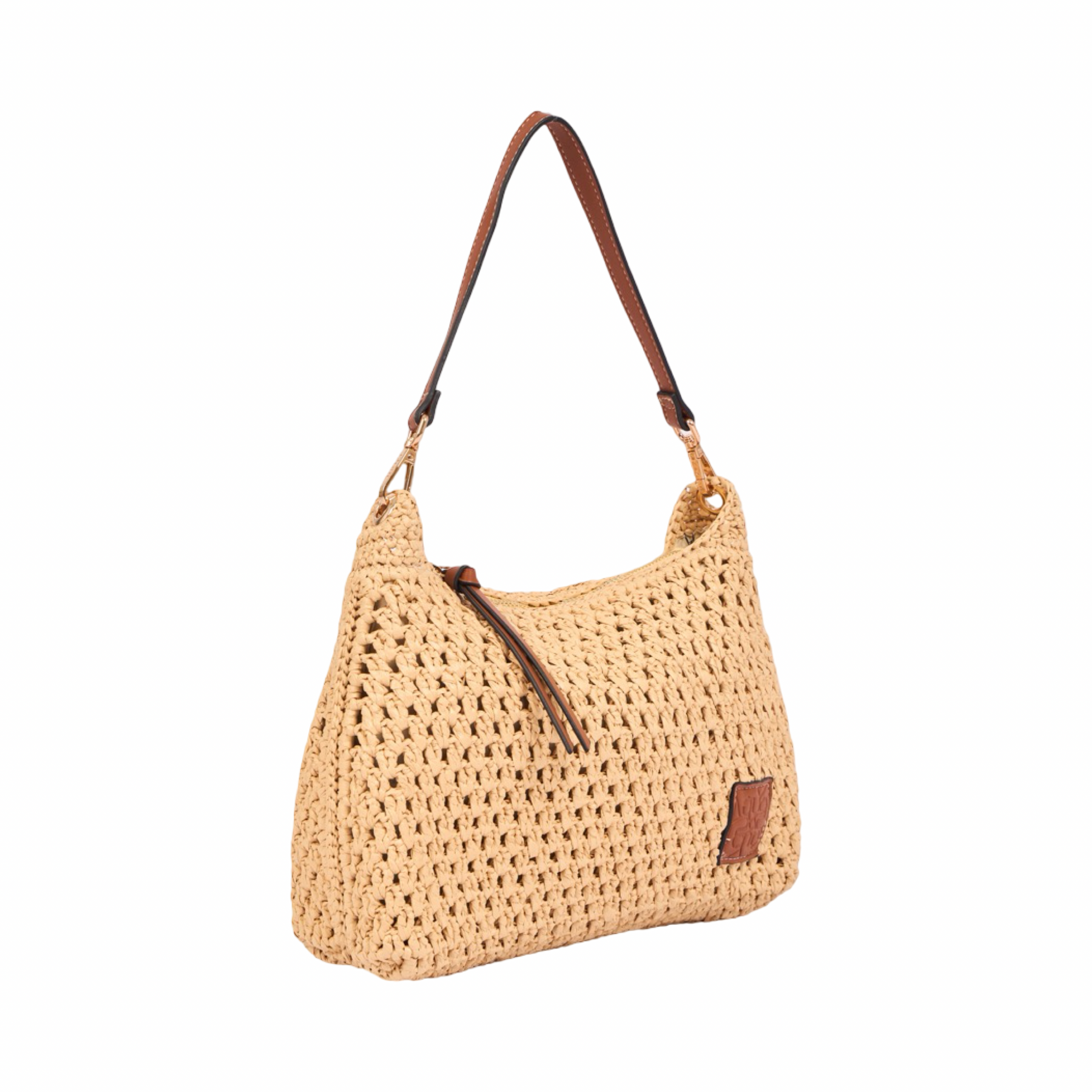 Everyday Earth – Straw Crossbody Bag M – Brown
