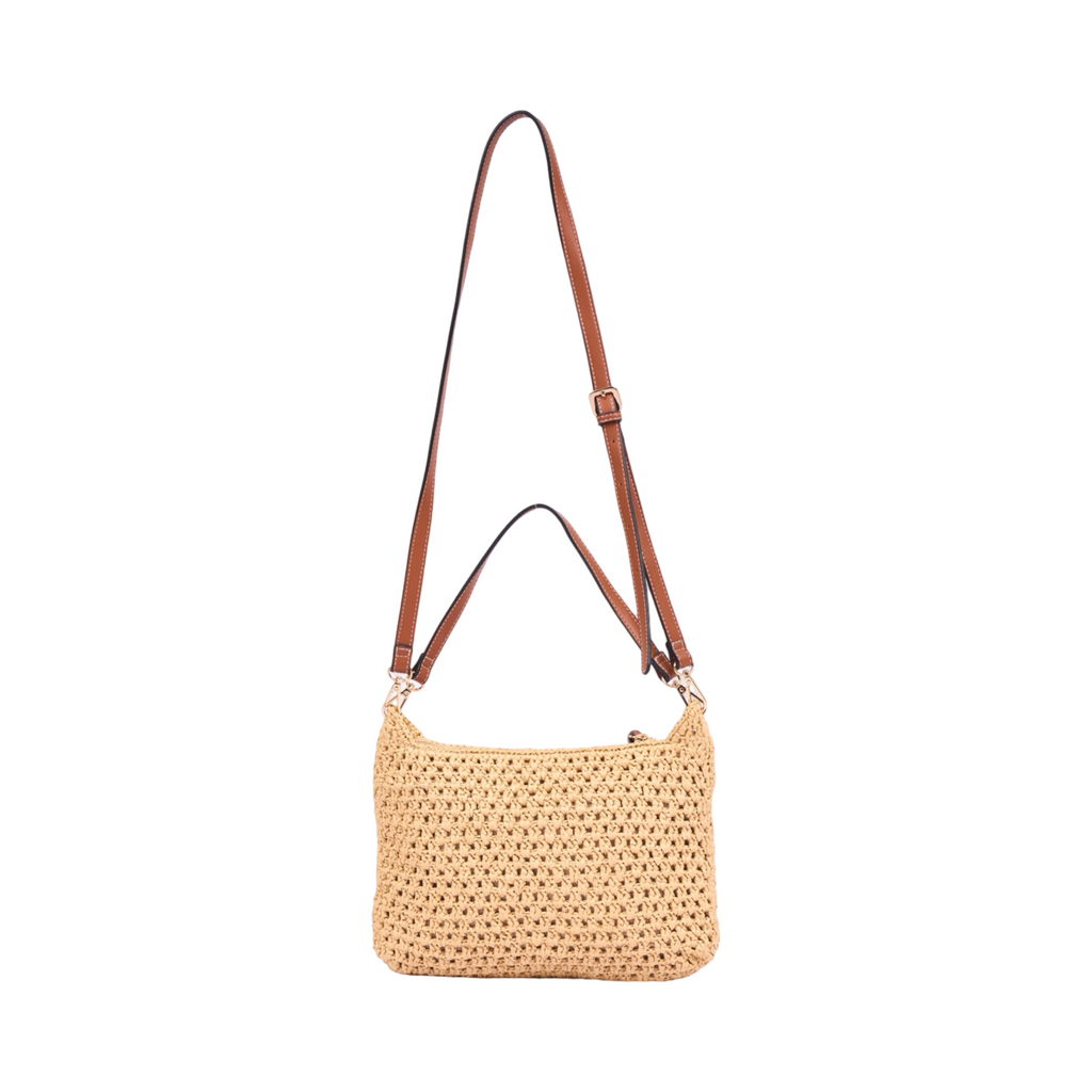 Everyday Earth – Straw Crossbody Bag M – Brown