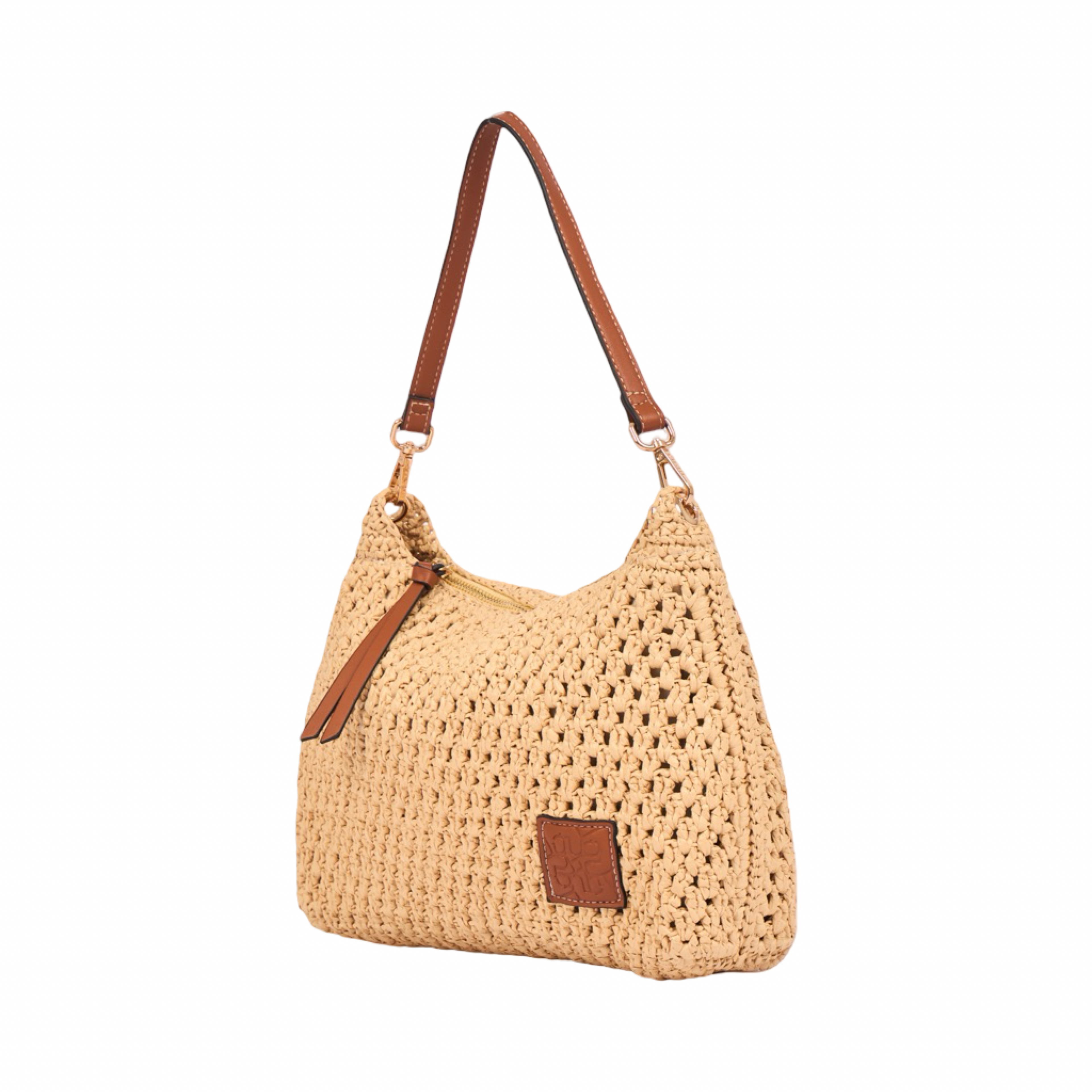 Everyday Earth – Straw Crossbody Bag M – Brown