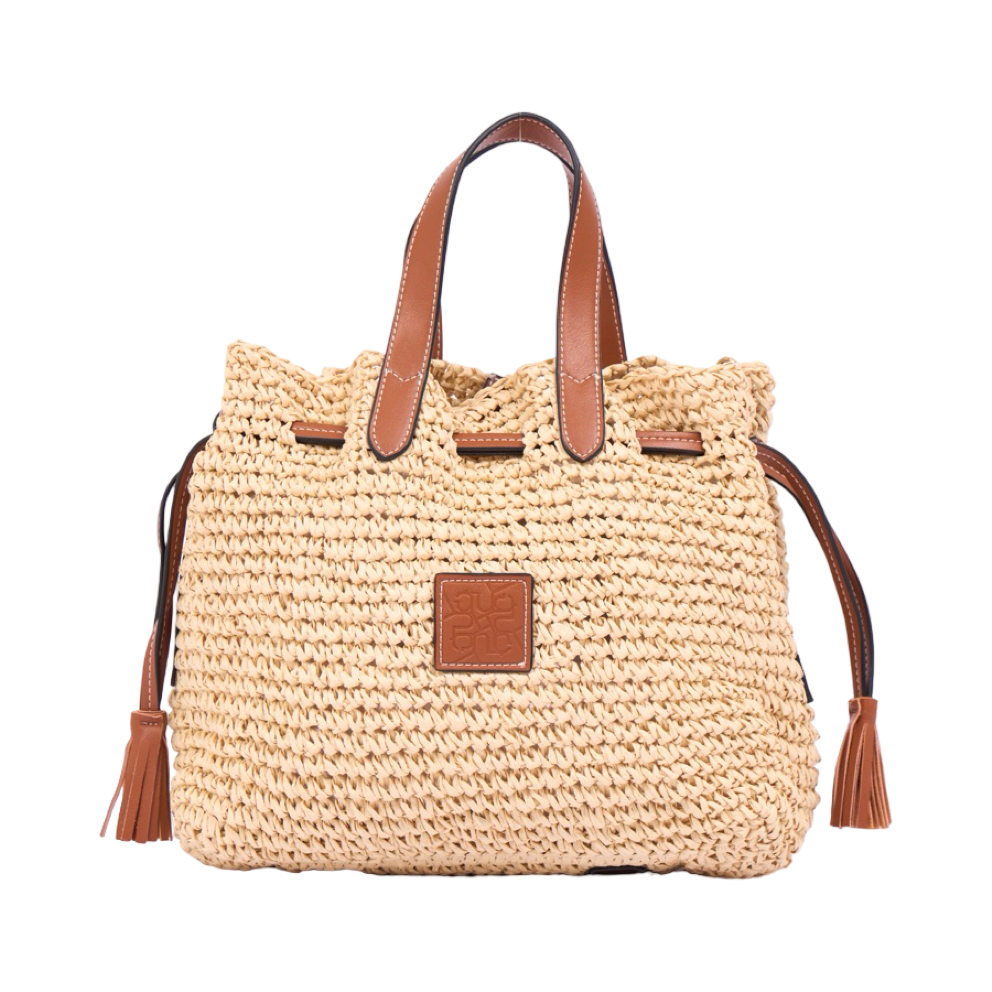 Everyday Earth – Straw Bucket Shoulder Bag – Brown