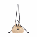 Artisan Vovage – Straw Bucket Shoulder Bag – Black