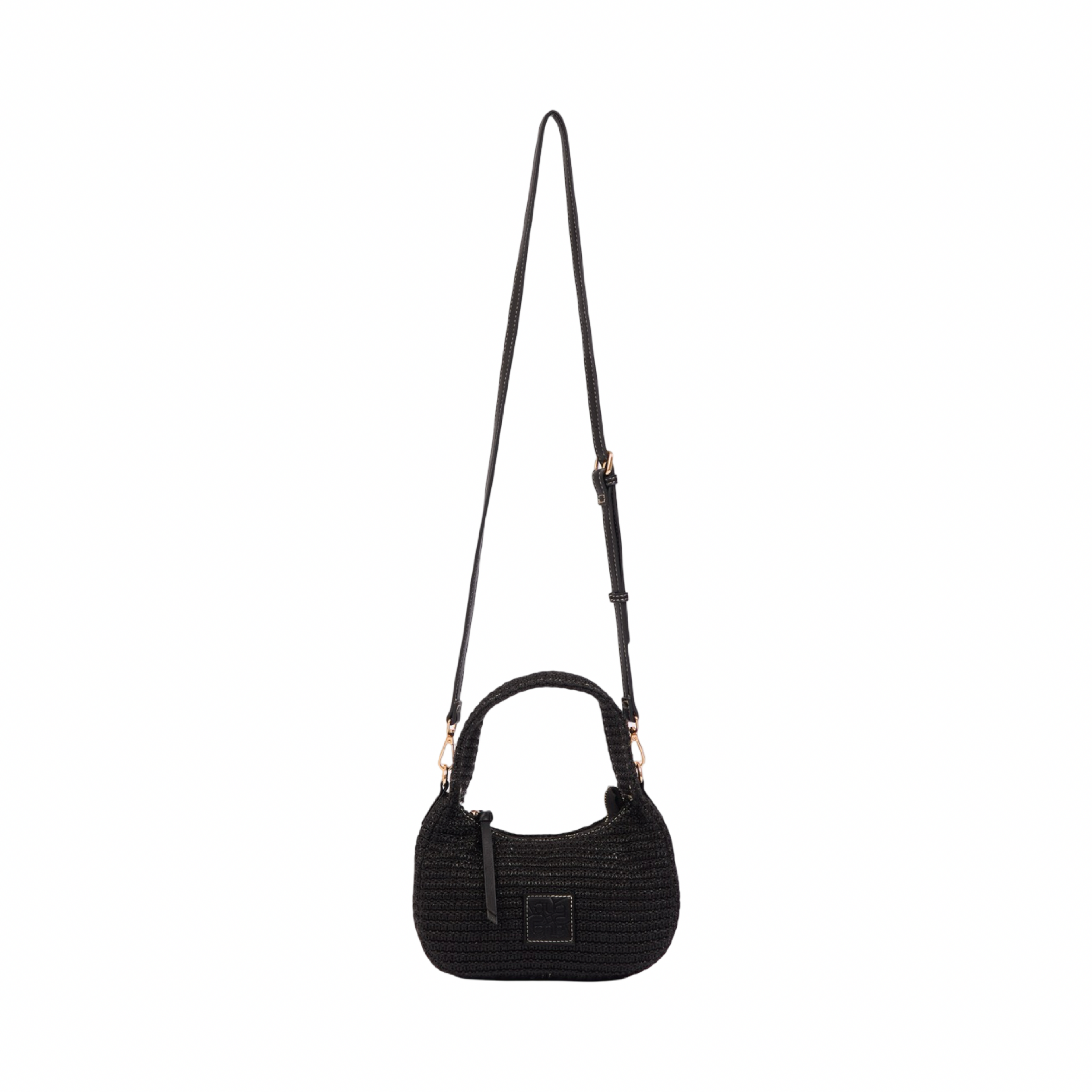 Everyday Earth – Straw Shoulder Bag – Black