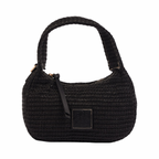 Artisan Vovage – Straw Shoulder Bag – Black