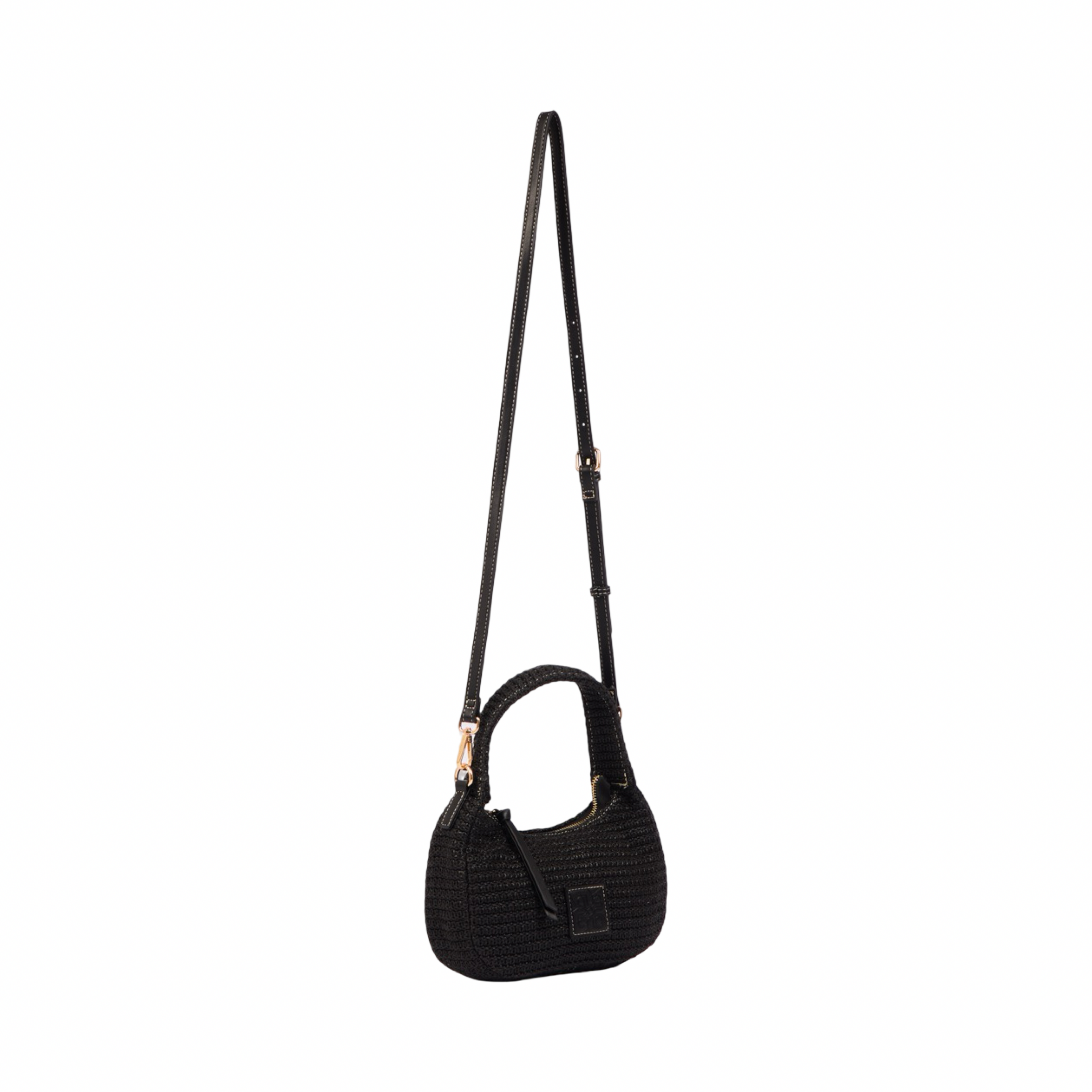 Everyday Earth – Straw Shoulder Bag – Black
