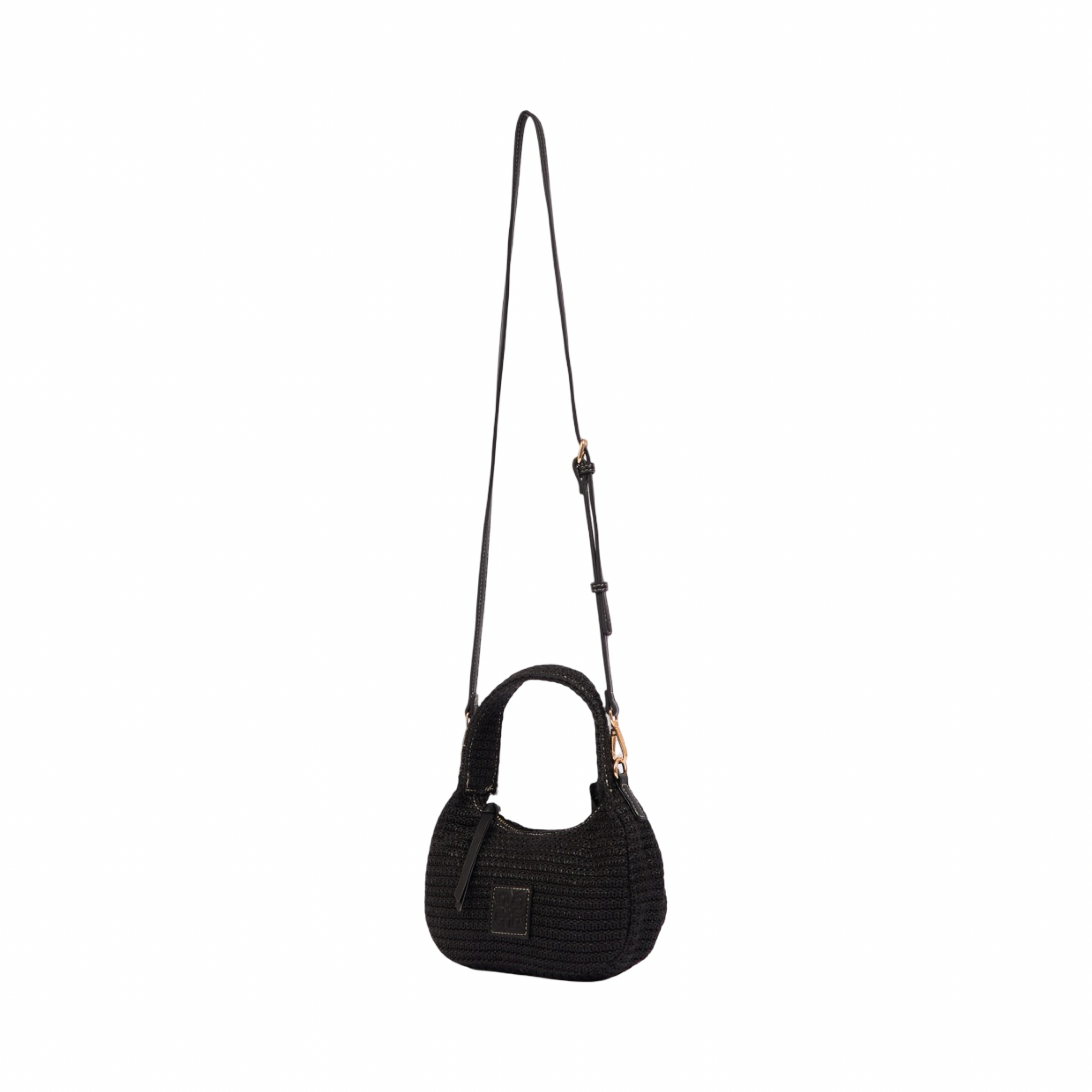 Everyday Earth – Straw Shoulder Bag – Black