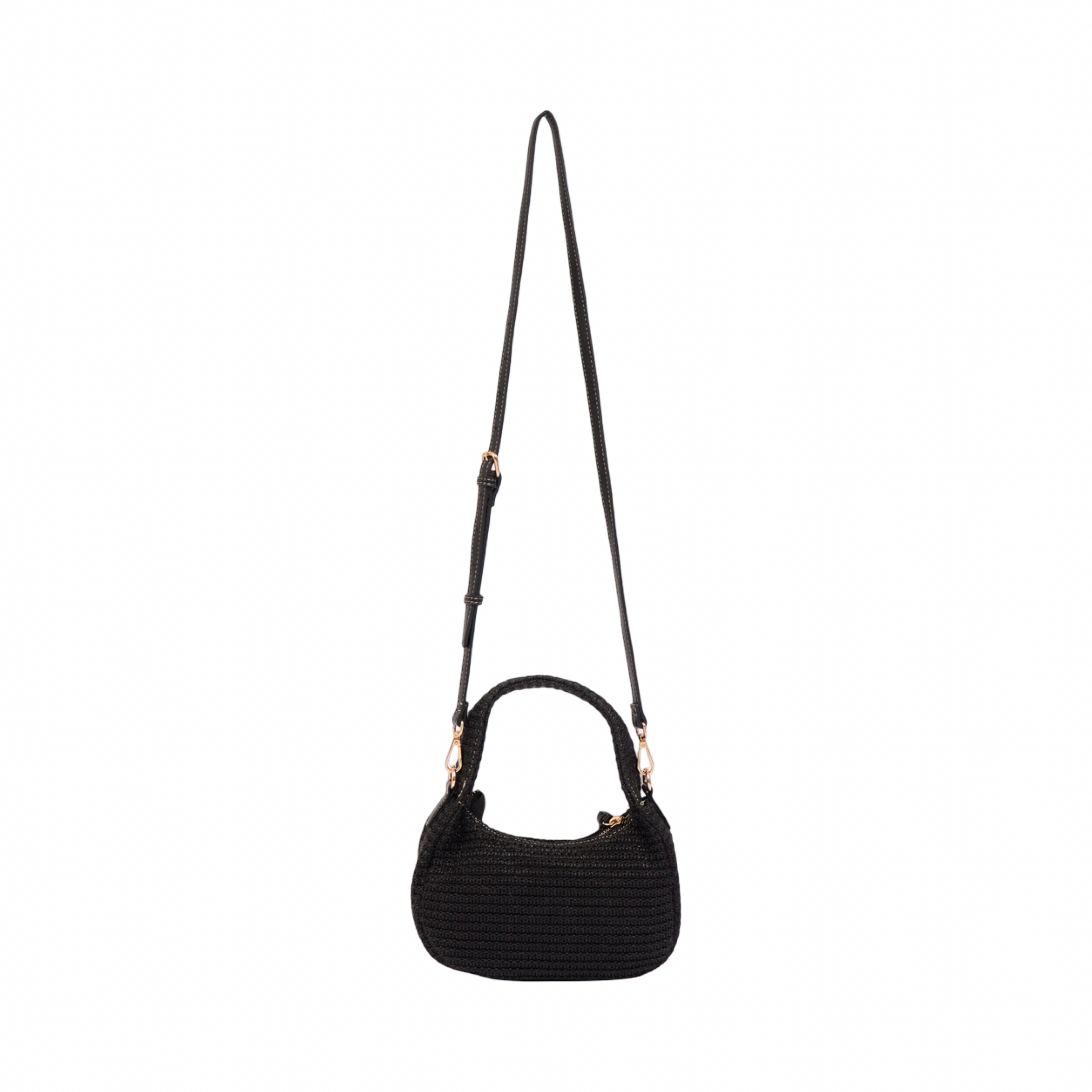 Everyday Earth – Straw Shoulder Bag – Black