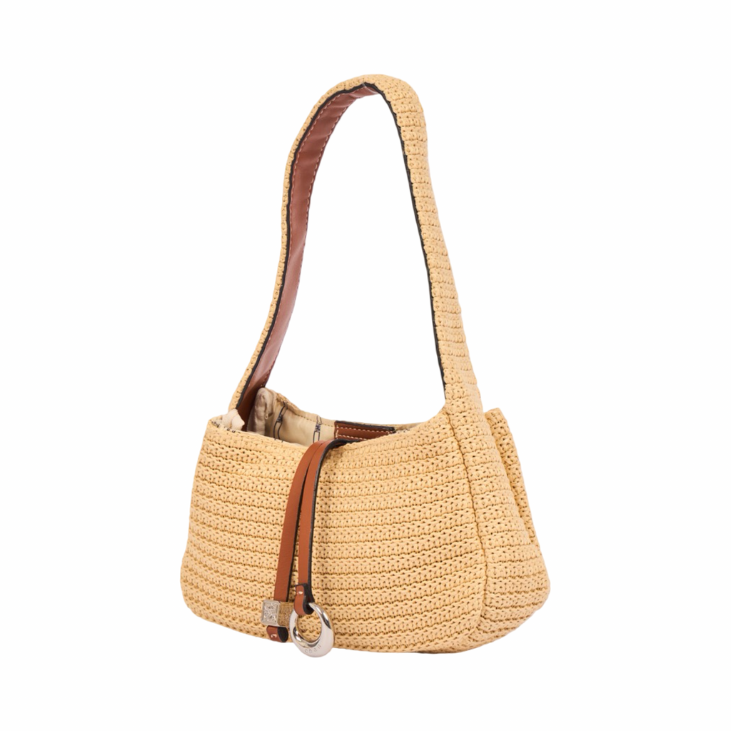 Everyday Earth – Straw Hobo Bag – Brown