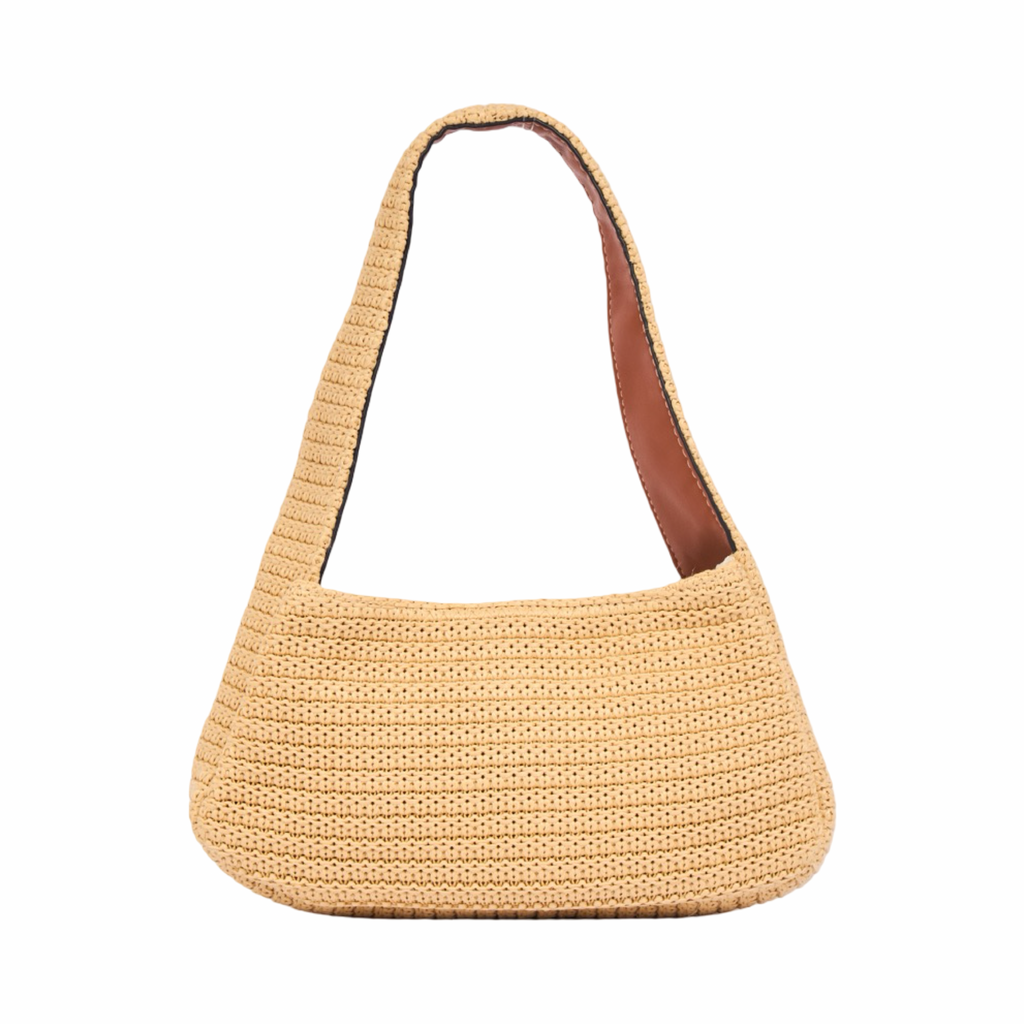 Everyday Earth – Straw Hobo Bag – Brown