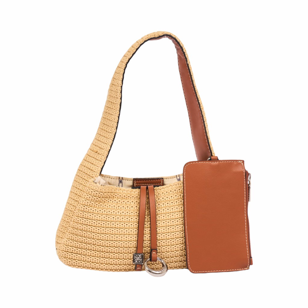 Everyday Earth – Straw Hobo Bag – Brown