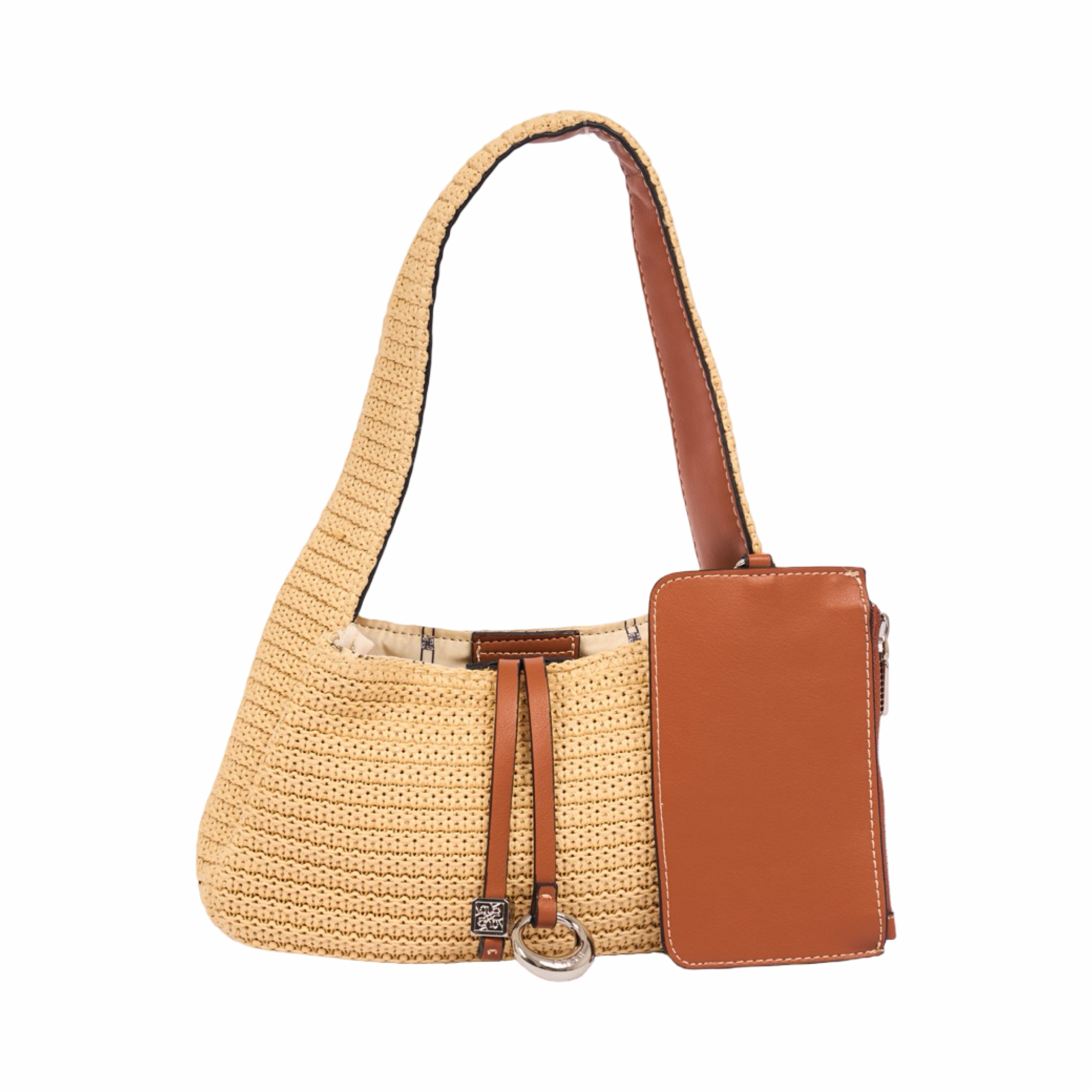 Everyday Earth – Straw Hobo Bag – Brown