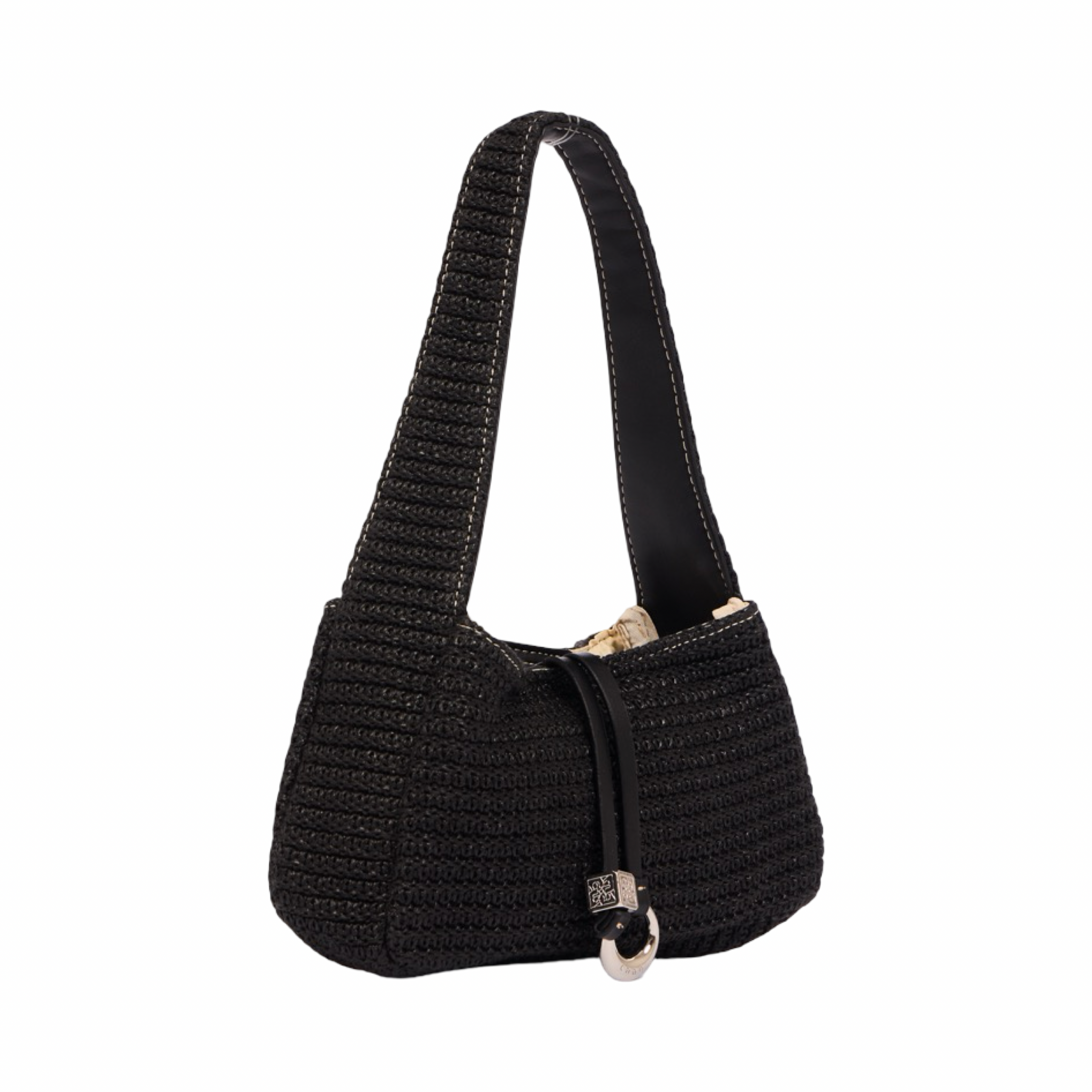 Everyday Earth – Straw Hobo Bag – Black