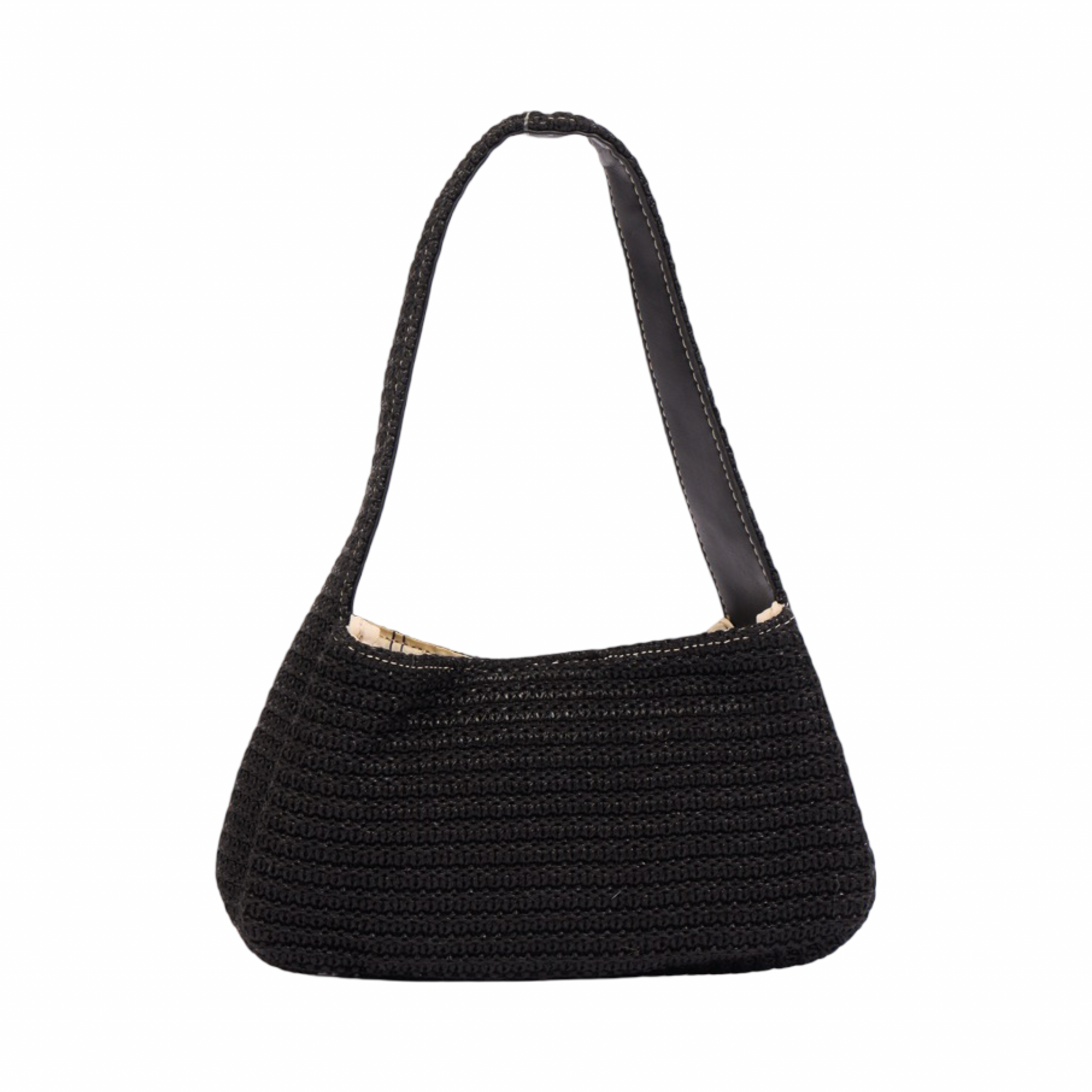 Everyday Earth – Straw Hobo Bag – Black