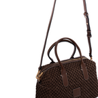 Artisan Vovage – Straw Boston Shoulder Bag M – Mocha