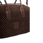 Artisan Vovage – Straw Boston Shoulder Bag M – Mocha