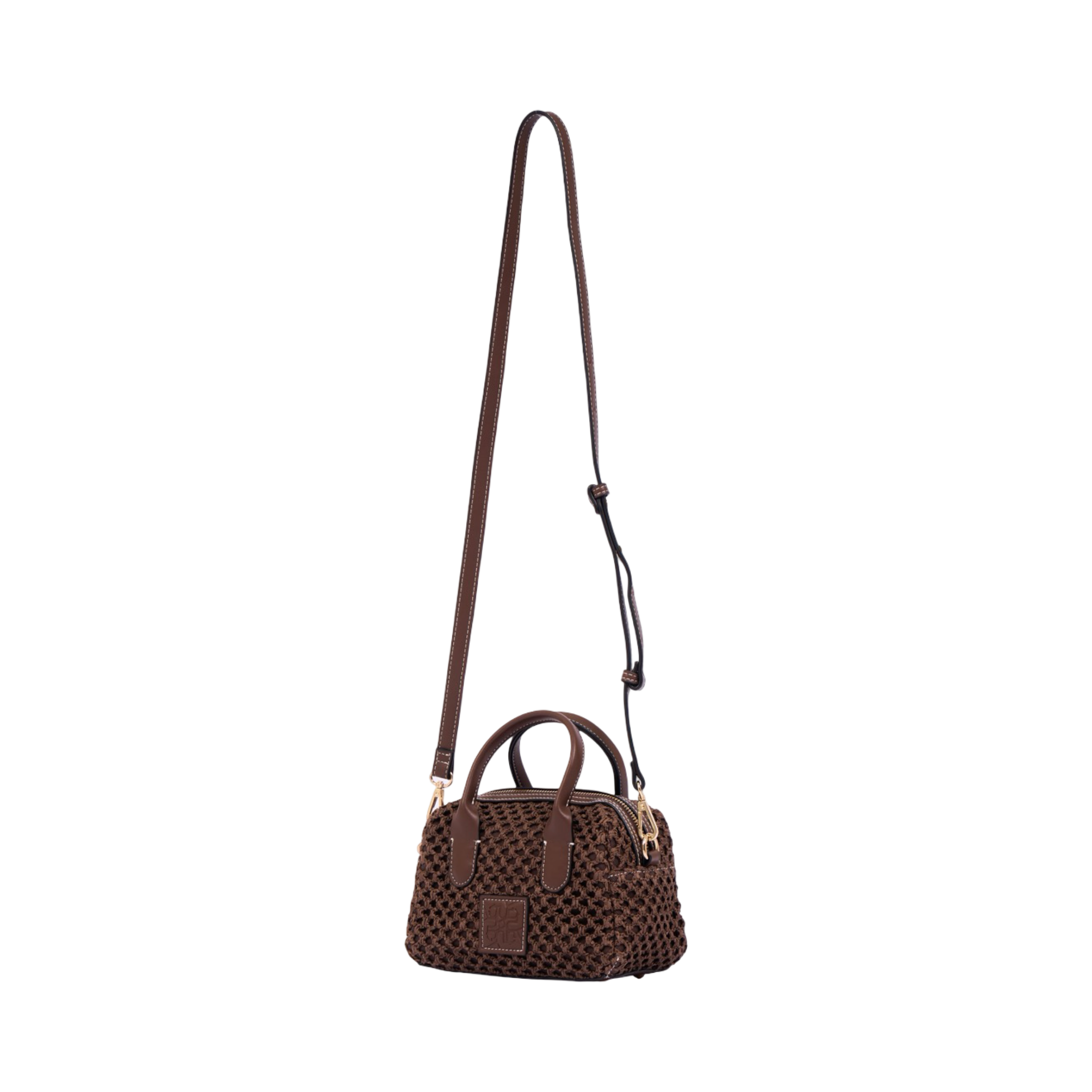Everyday Earth – Straw Mini Boston Crossbody S – Mocha