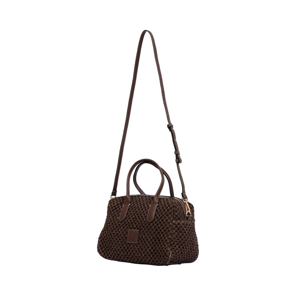 Everyday Earth – Straw Boston Shoulder Bag M – Mocha