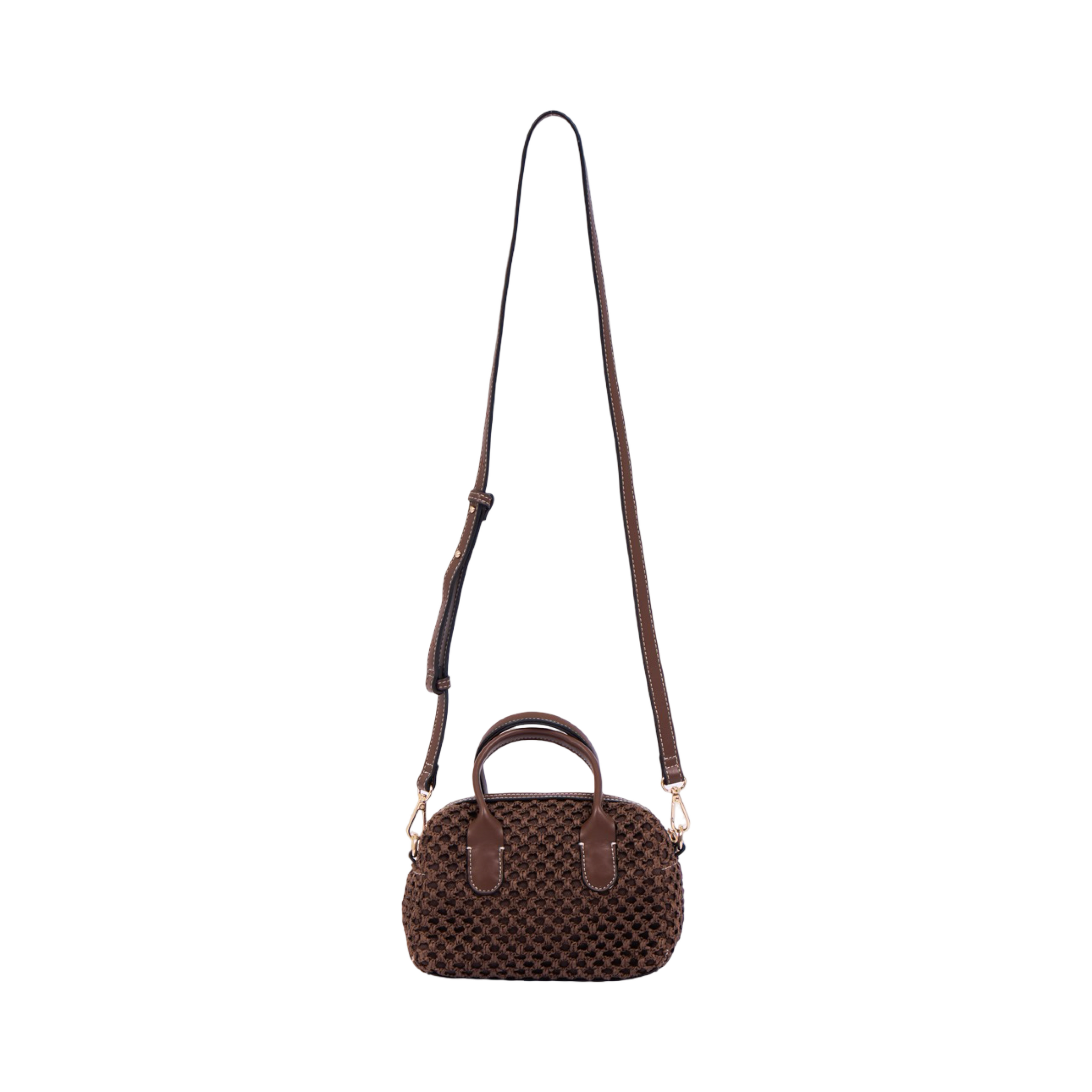 Everyday Earth – Straw Mini Boston Crossbody S – Mocha