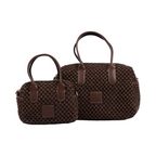 Artisan Vovage – Straw Boston Shoulder Bag M – Mocha