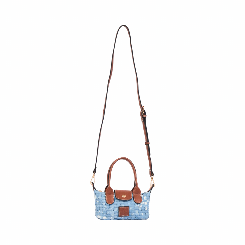 Midnight Weave – Woven Mini Shoulder Bag S – Light