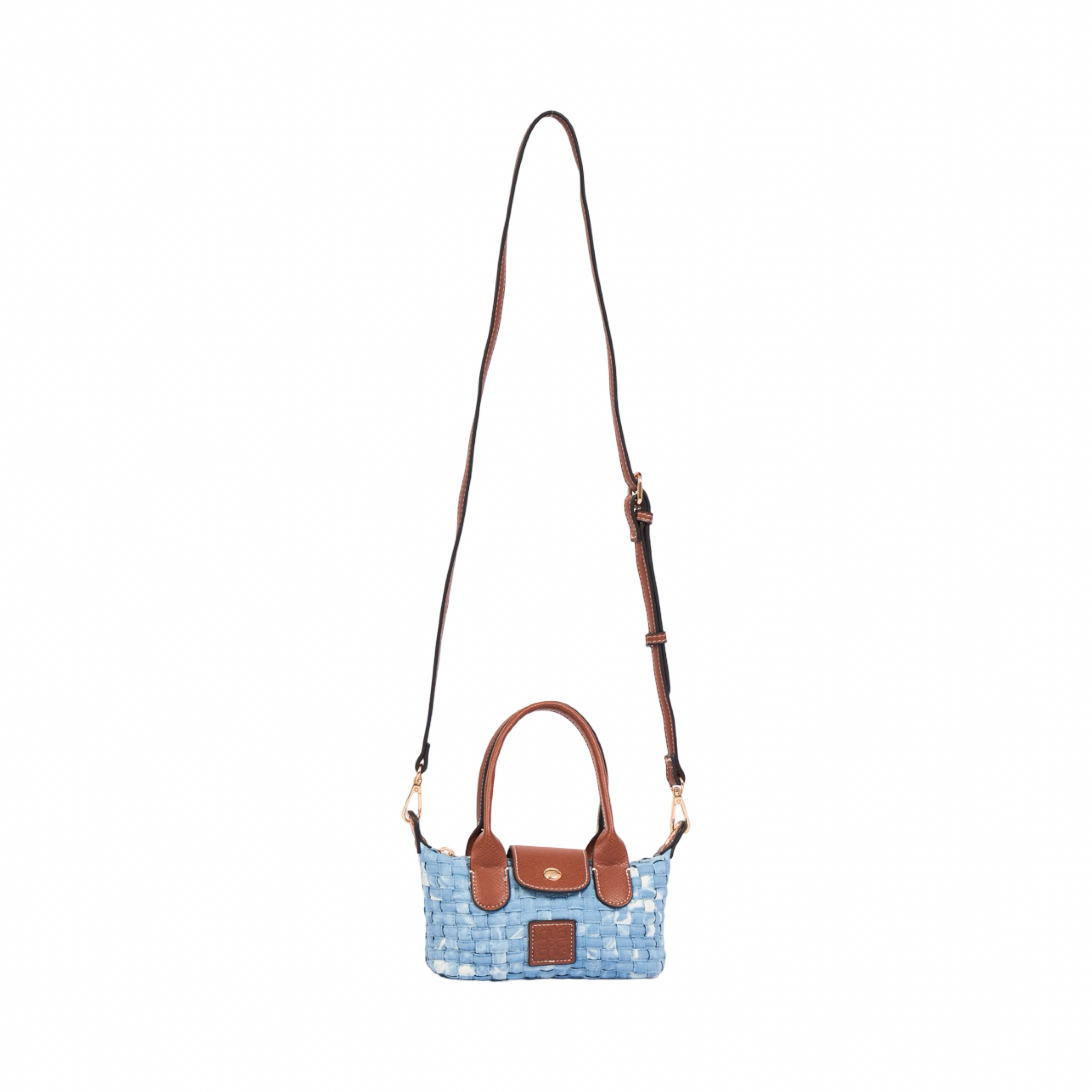 Midnight Weave – Woven Mini Shoulder Bag S – Light
