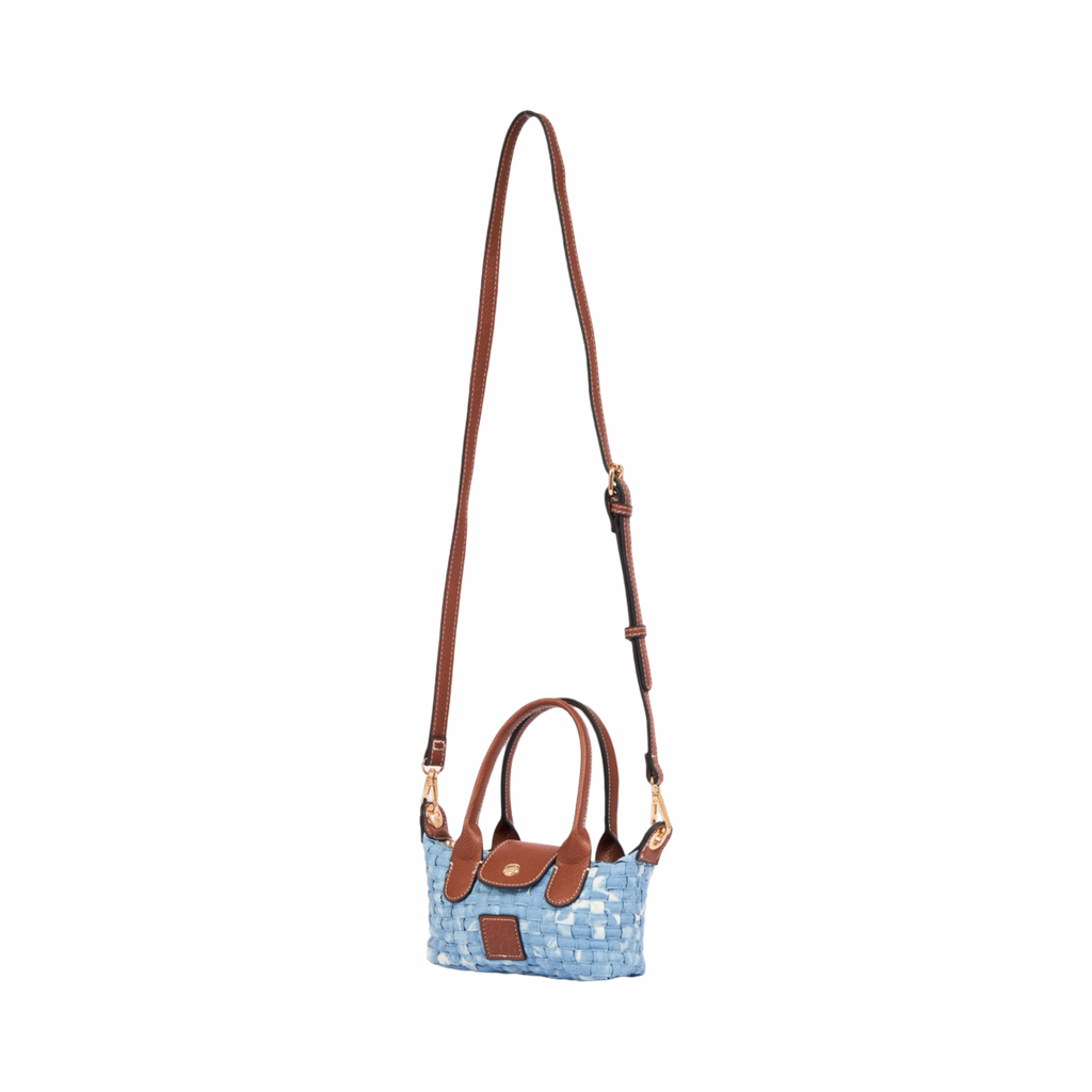 Midnight Weave – Woven Mini Shoulder Bag S – Light