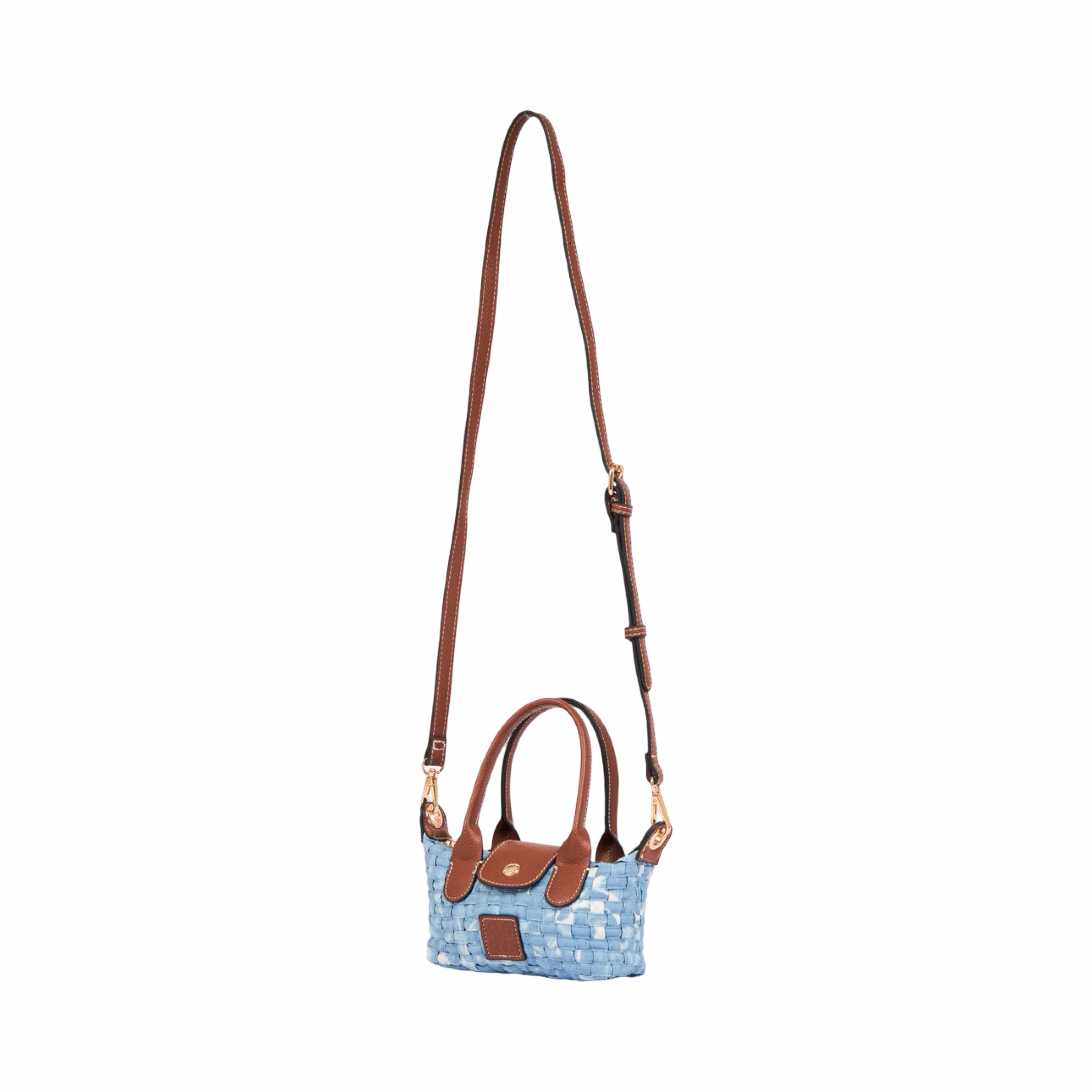Midnight Weave – Woven Mini Shoulder Bag S – Light