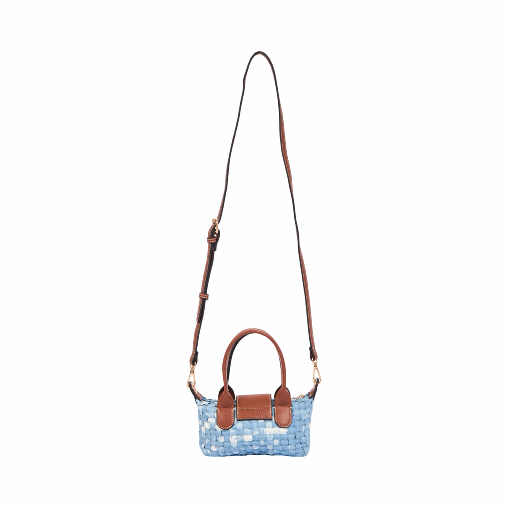 Midnight Weave – Woven Mini Shoulder Bag S – Light