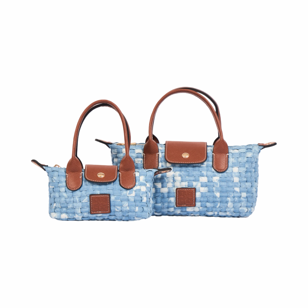 Midnight Weave – Woven Mini Shoulder Bag S – Light
