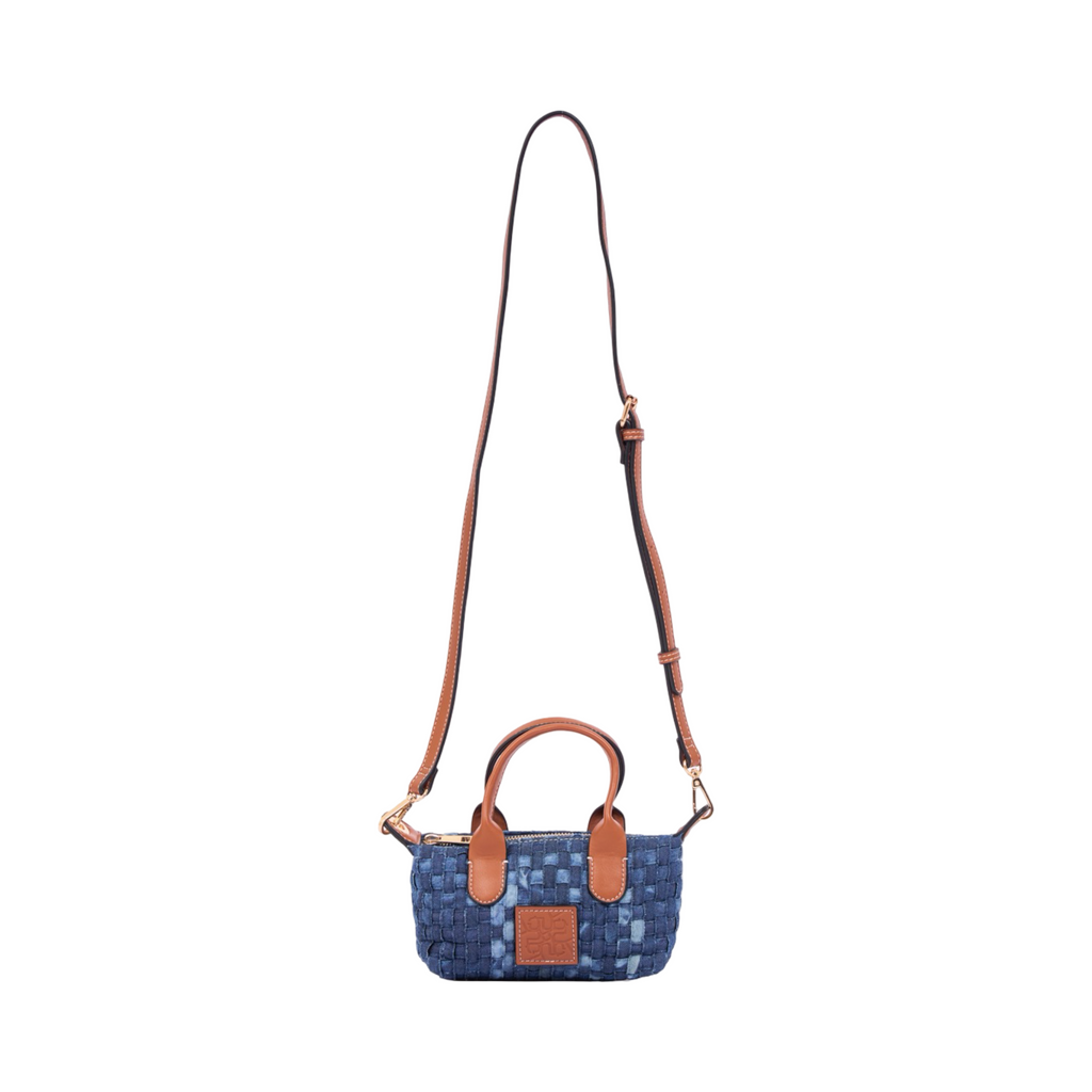 Midnight Weave – Woven Mini Shoulder Bag S – Denim