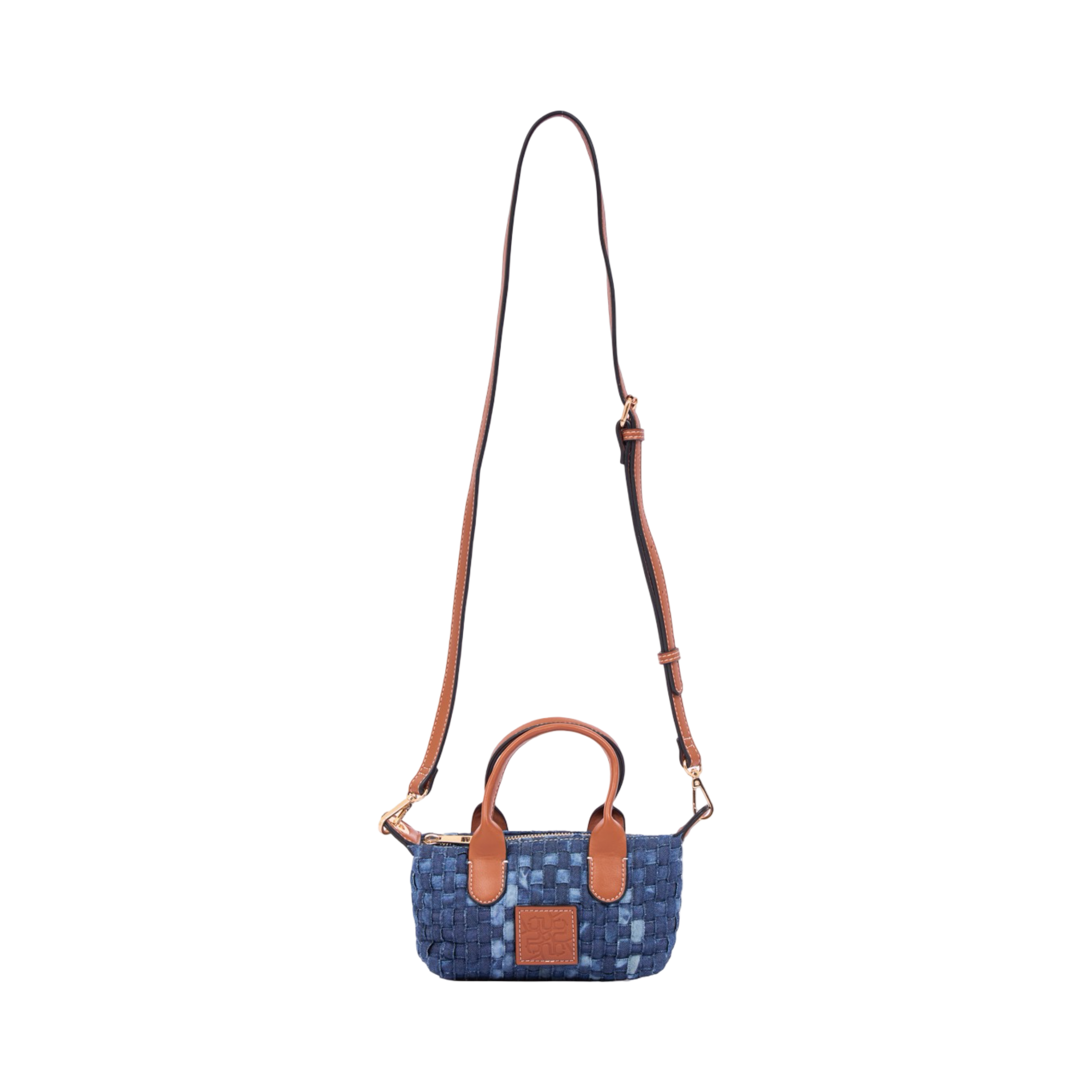 Midnight Weave – Woven Mini Shoulder Bag S – Denim