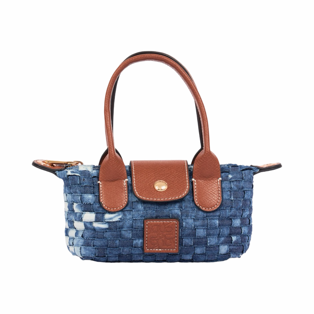 Midnight Weave – Woven Mini Shoulder Bag S – Denim
